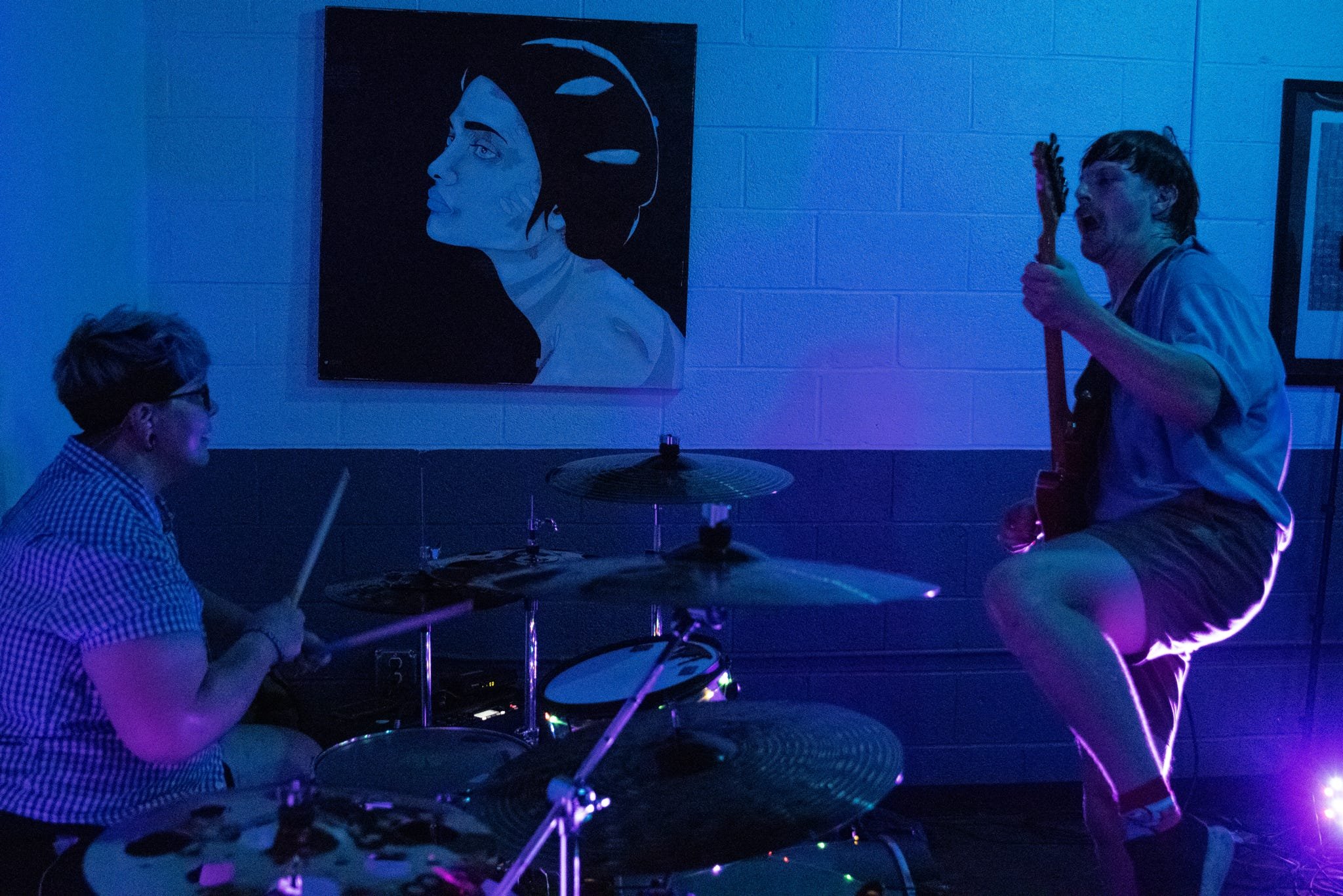 Jaime and Sam share a rockin' moment!
Benefit show: Rock camp for girls, nonbinary, and trans youths.
- Noisetown, Tulsa, June 2025