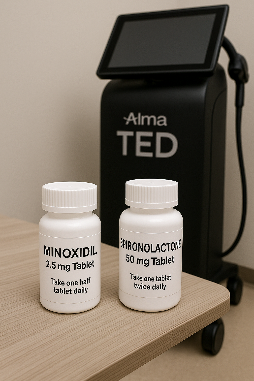Addressing Hormonal Hair Loss in a 41-Year-Old Female with AlmaTED, Minoxidil, and Spironolactone
