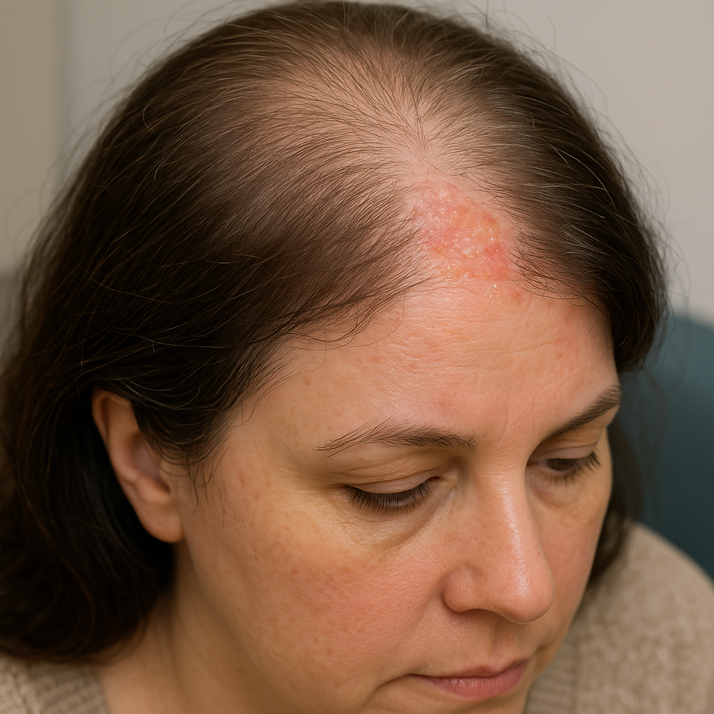 Case Report: 45-Year-Old Female with Androgenetic Alopecia and Seborrheic Dermatitis