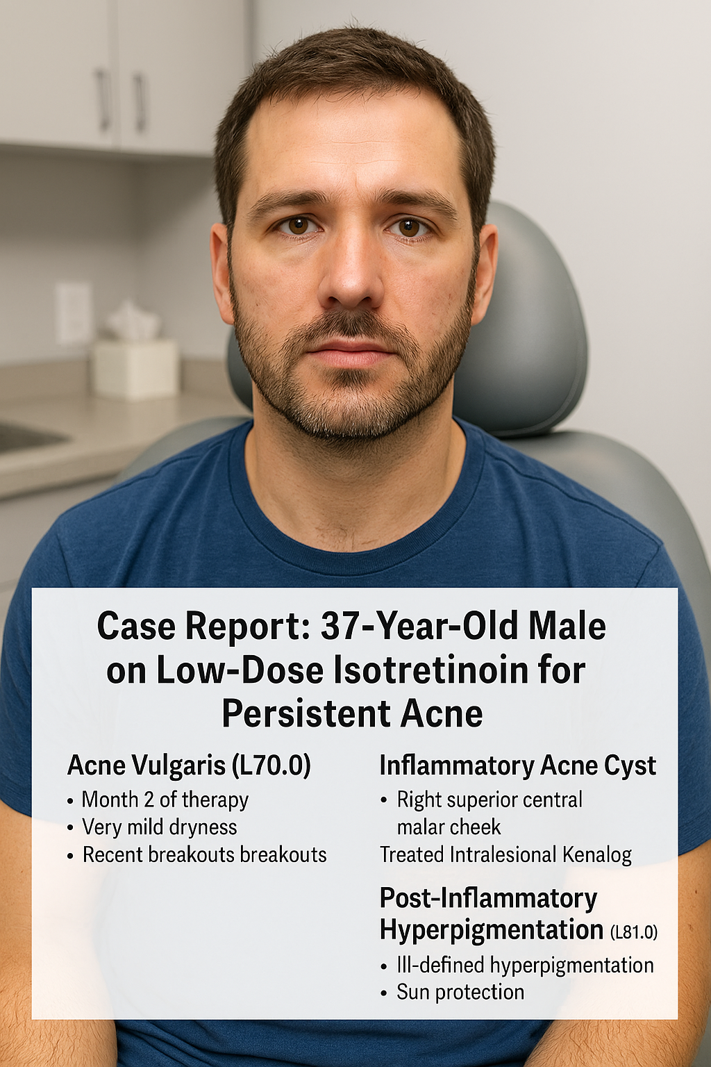Case Report: 37-Year-Old Male on Low-Dose Isotretinoin for Persistent Acne