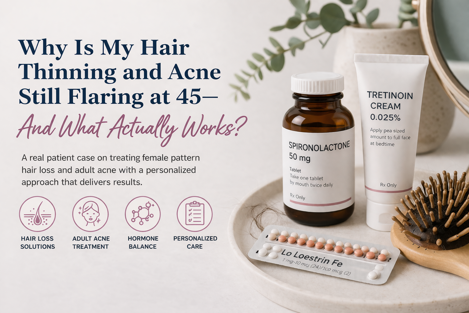 “Why Is My Hair Thinning and Acne Still Flaring at 45 — And What Actually Works?”