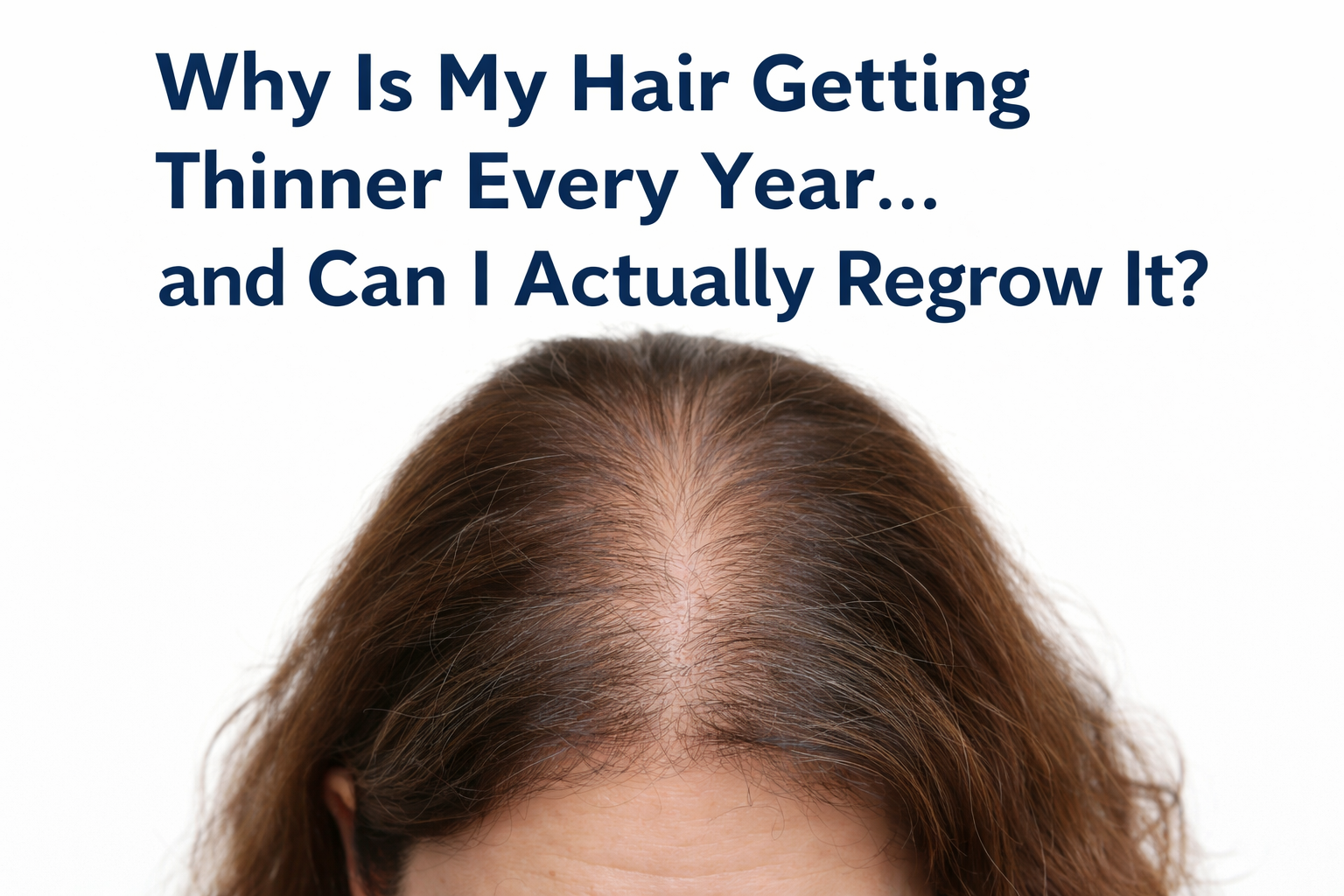 “Why Is My Hair Thinning More Every Year… and Is This Just Aging or Something Treatable?”