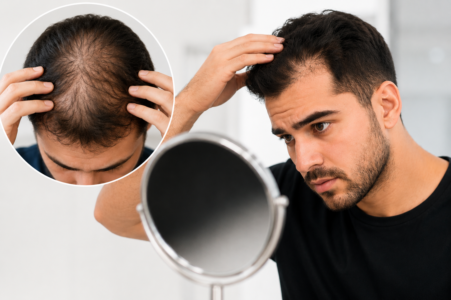 "I'm 25 and notice my hair is thinning. Can oral minoxidil and PRP therapy actually grow my hair back?"&nbsp;