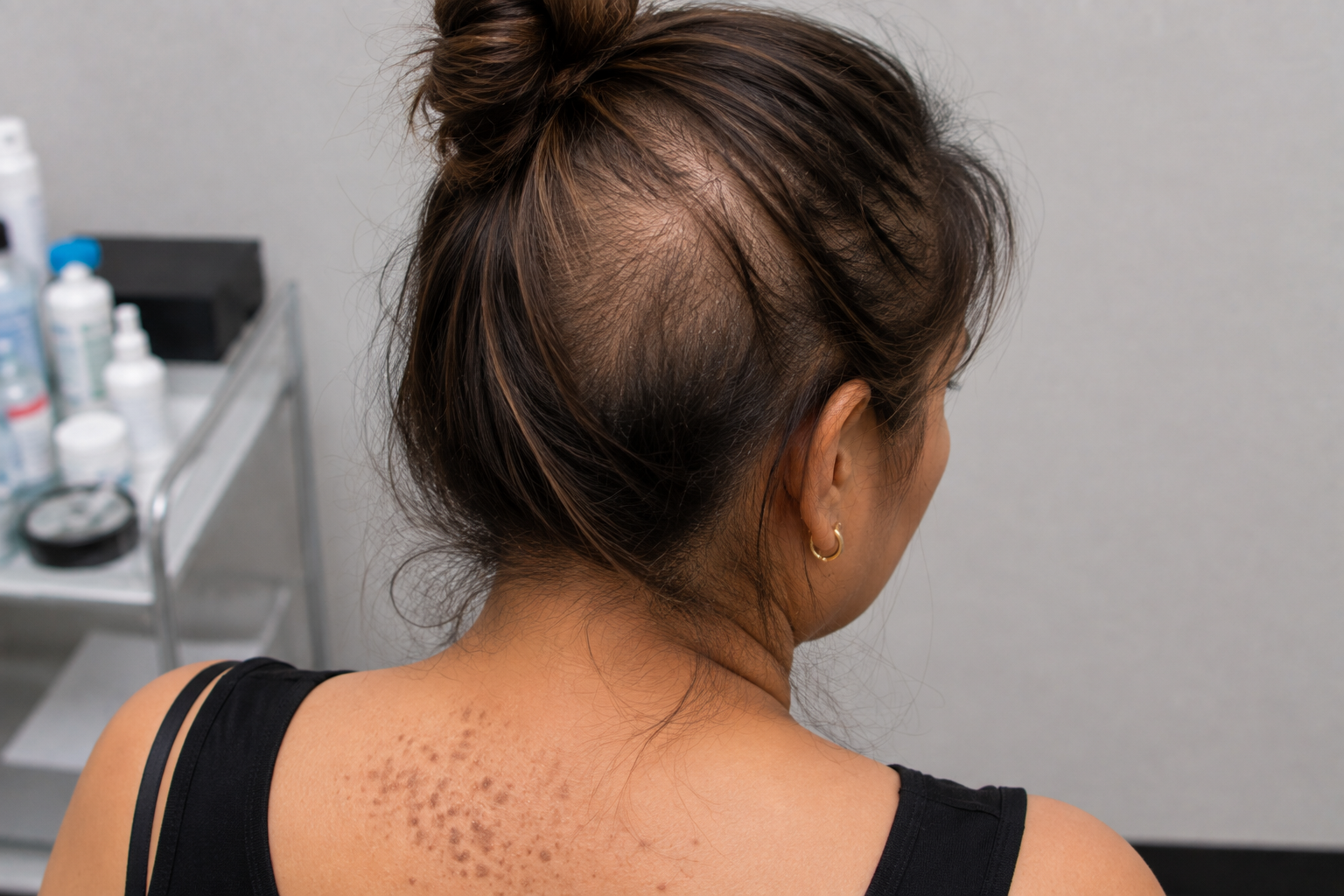 How Can You Treat Diffuse Female Hair Loss and Persistent Back Spots, and Can a Dermatologist in Houston or Katy Help?