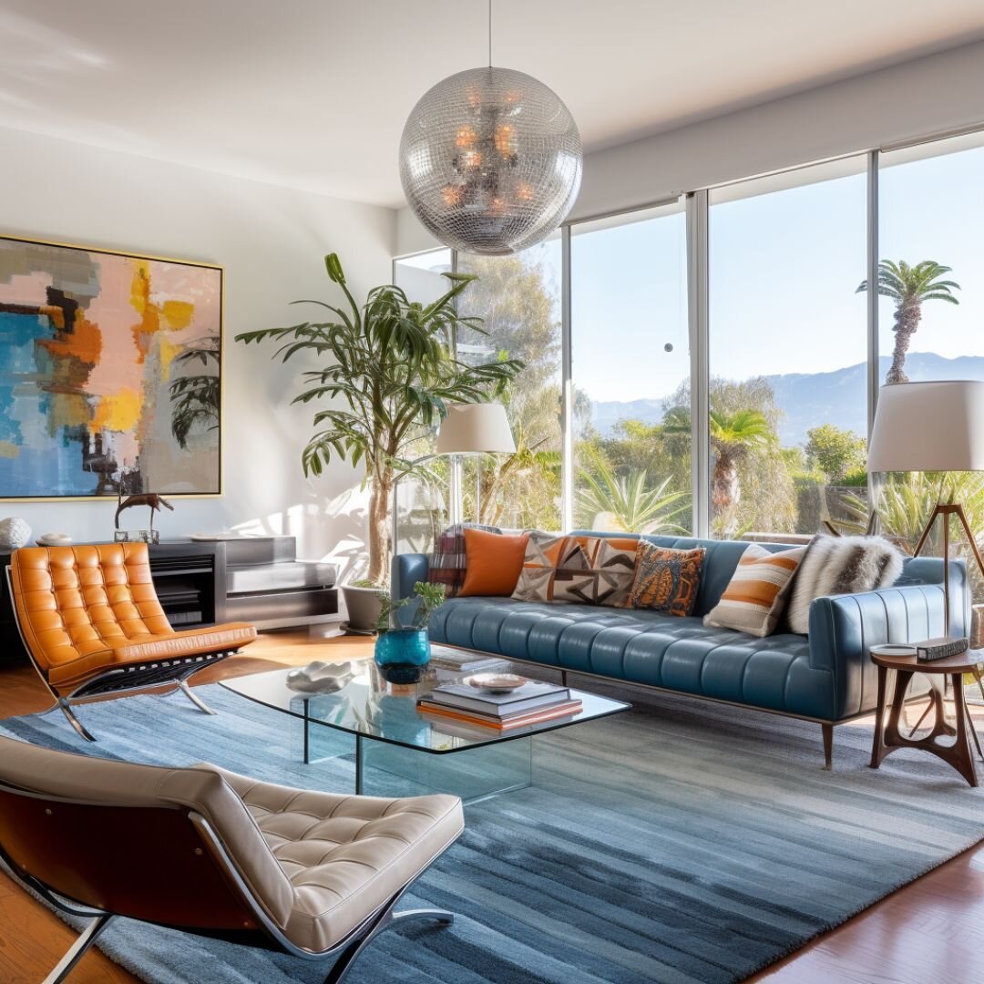There's a good reason why Mid-Century Modern style never goes out of... well... STYLE! It's still a popular and timeless decor option that's colourful and plays well with other decor styles. For example, mix mid-century modern with art deco, hollywoo