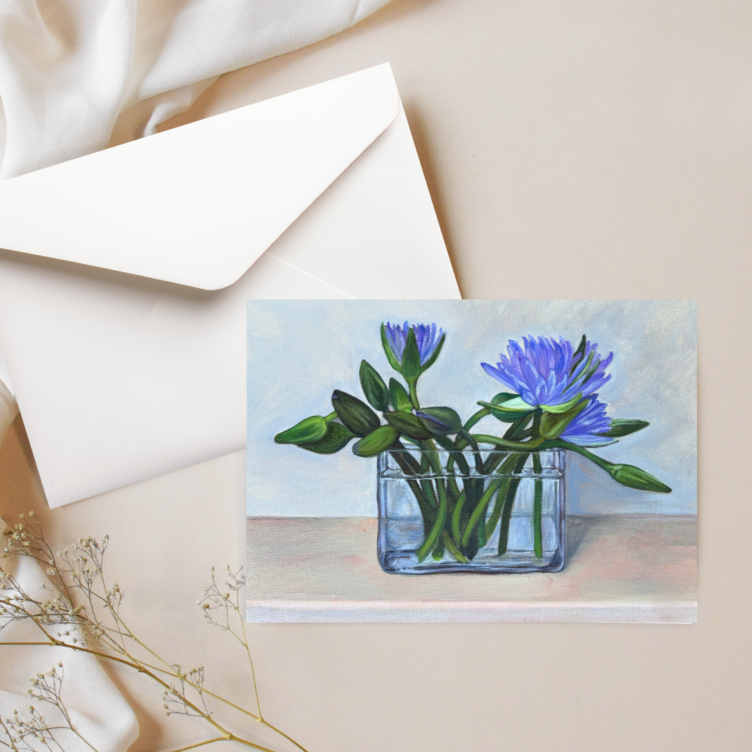 Vasette Waterlilies Greeting Card