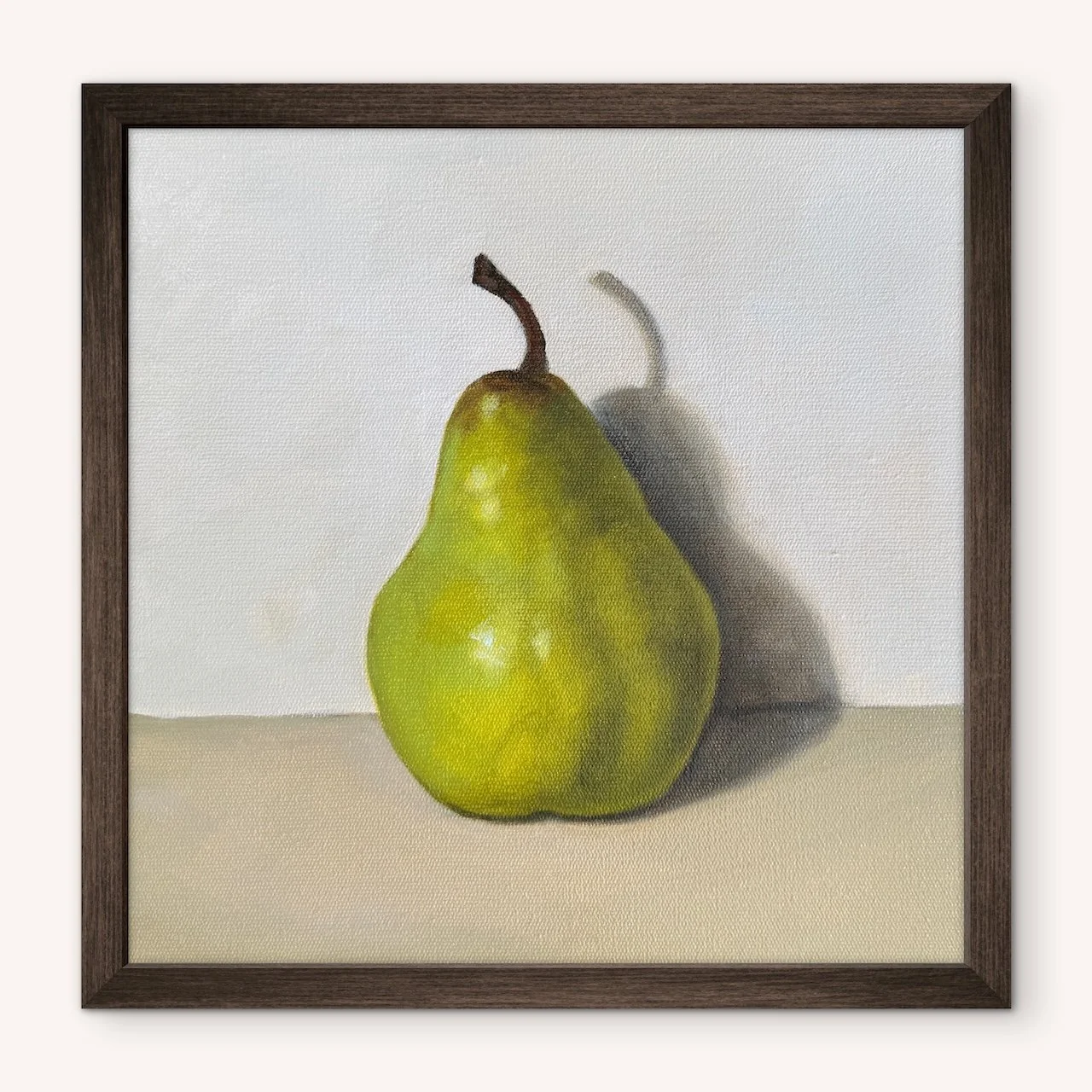 Green Pear 1 framed fine art print