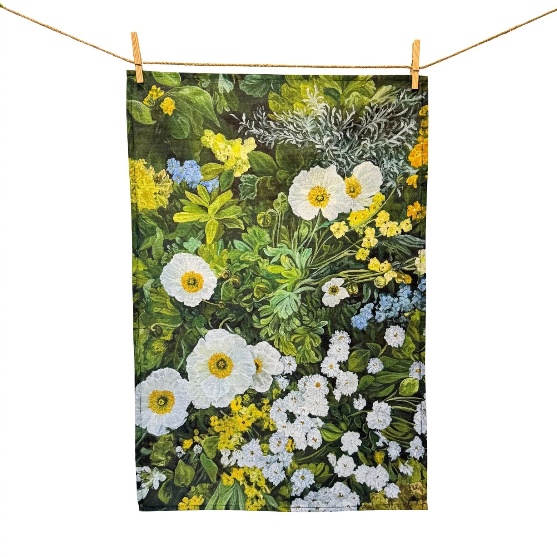 Paris in Bloom Tea Towel - Cotton Linen Blend