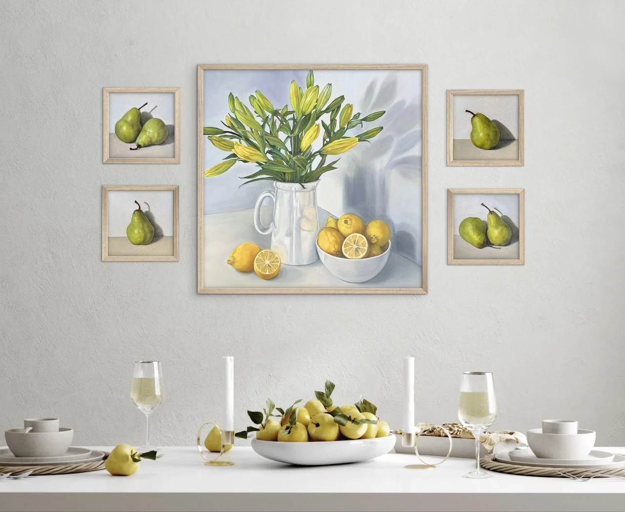Lemons & Pears Fine Art Print Bundle | 5-pieces