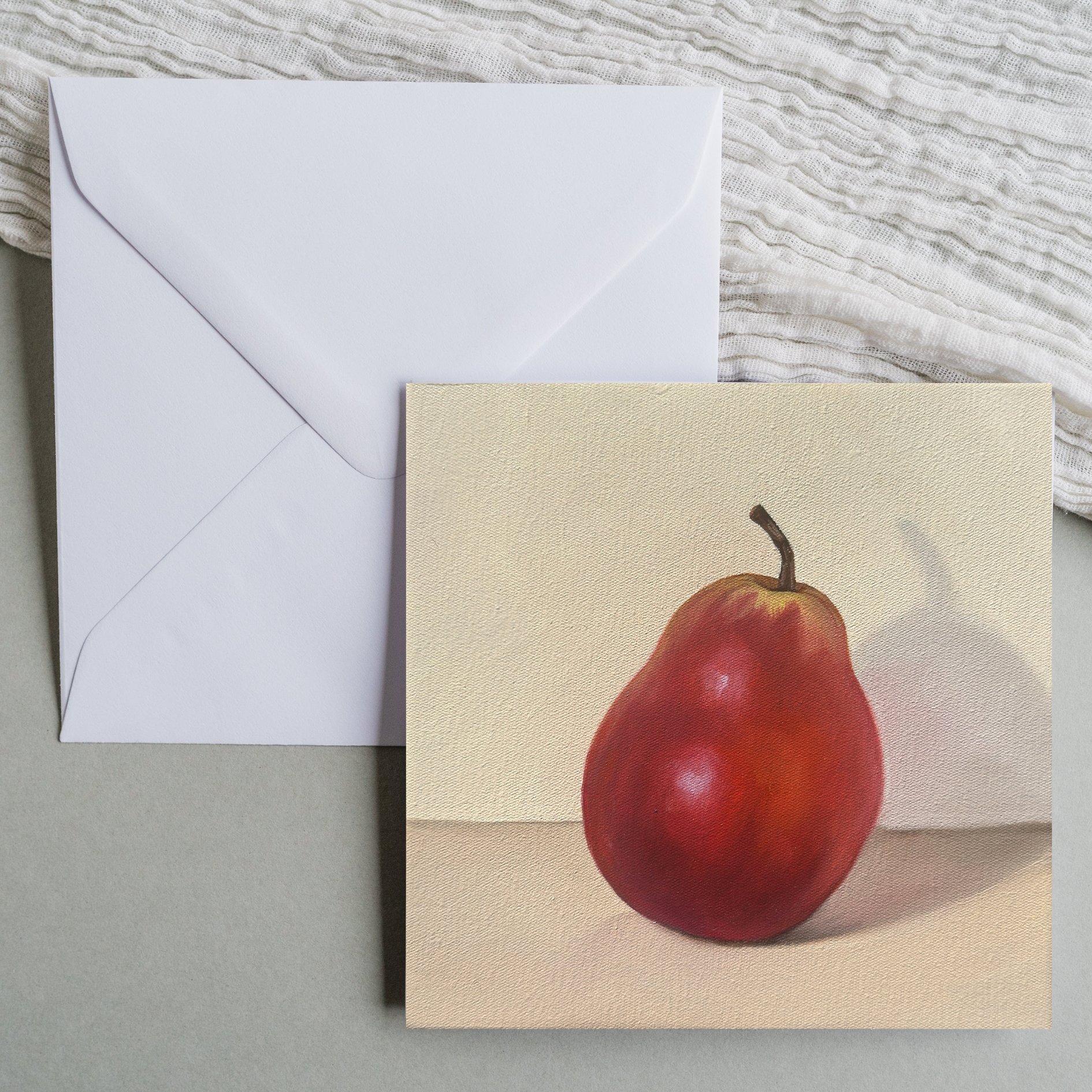 Red Pear 3 Greeting Card