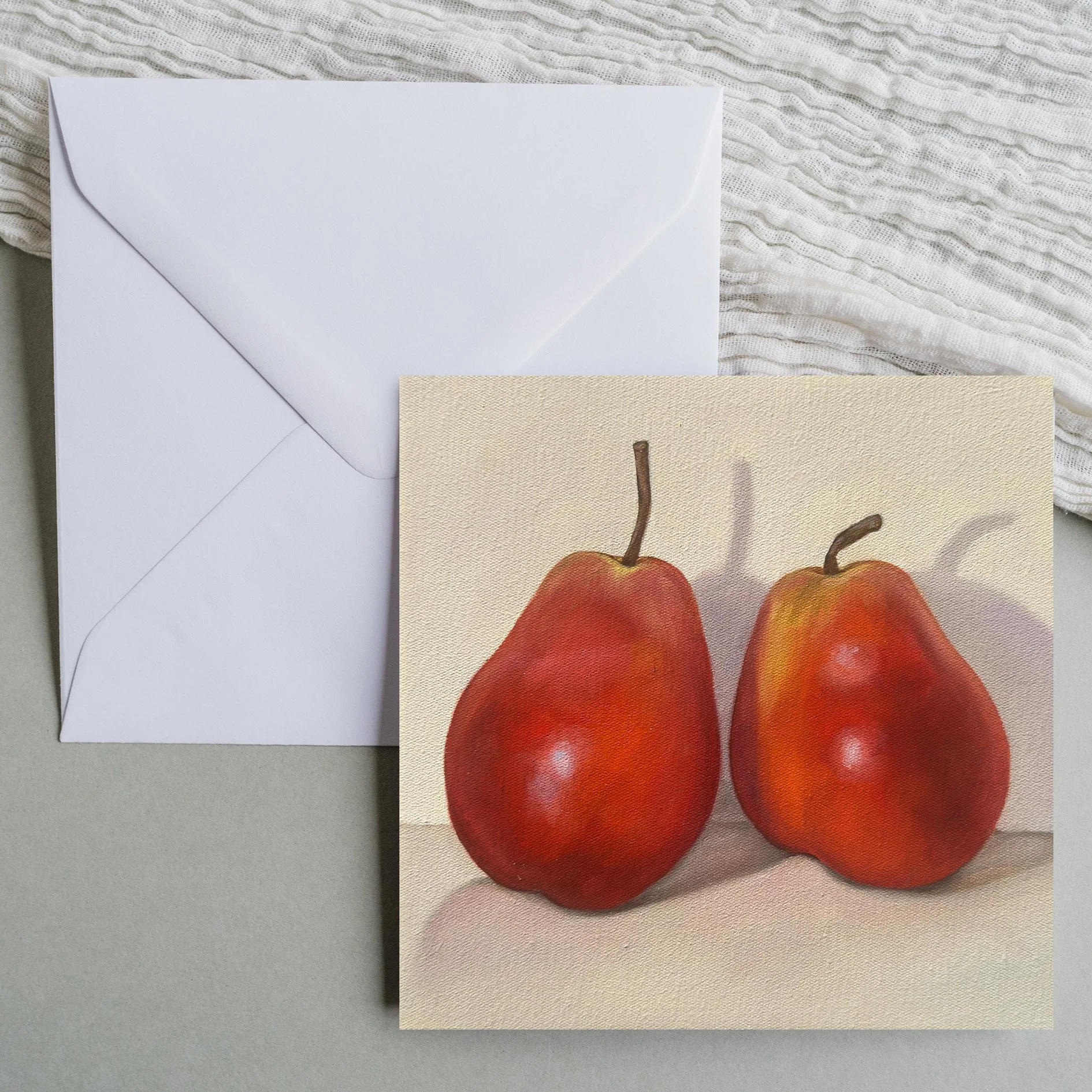 Red Pear 4 Greeting Card