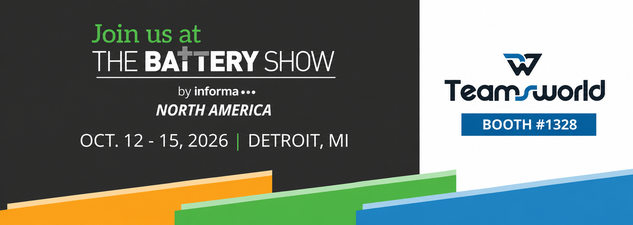 Treffen Sie Teamsworld auf der „The Battery Show North America 2026“