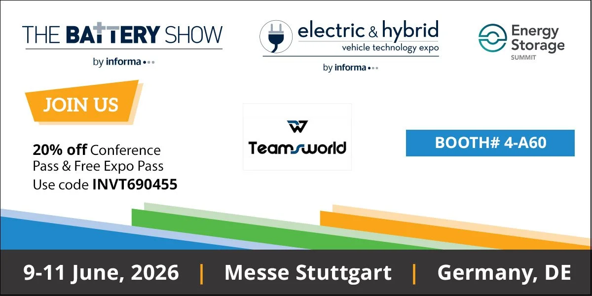 Meet Teamsworld at EV Tech Expo Europe 2026