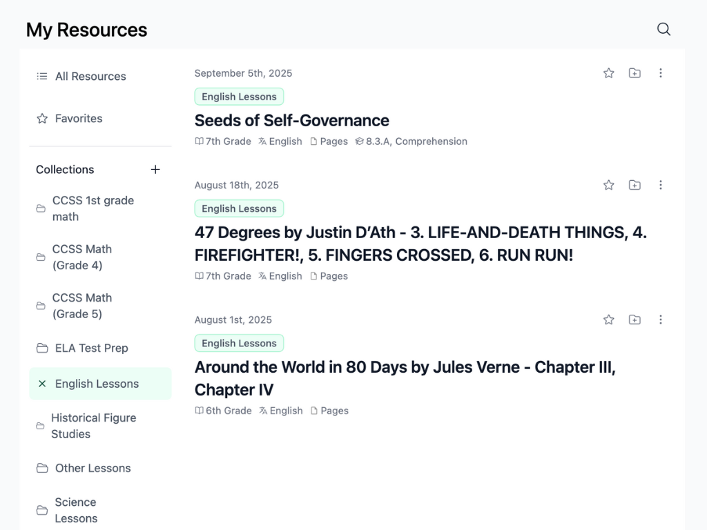 Create and share Resource Collections