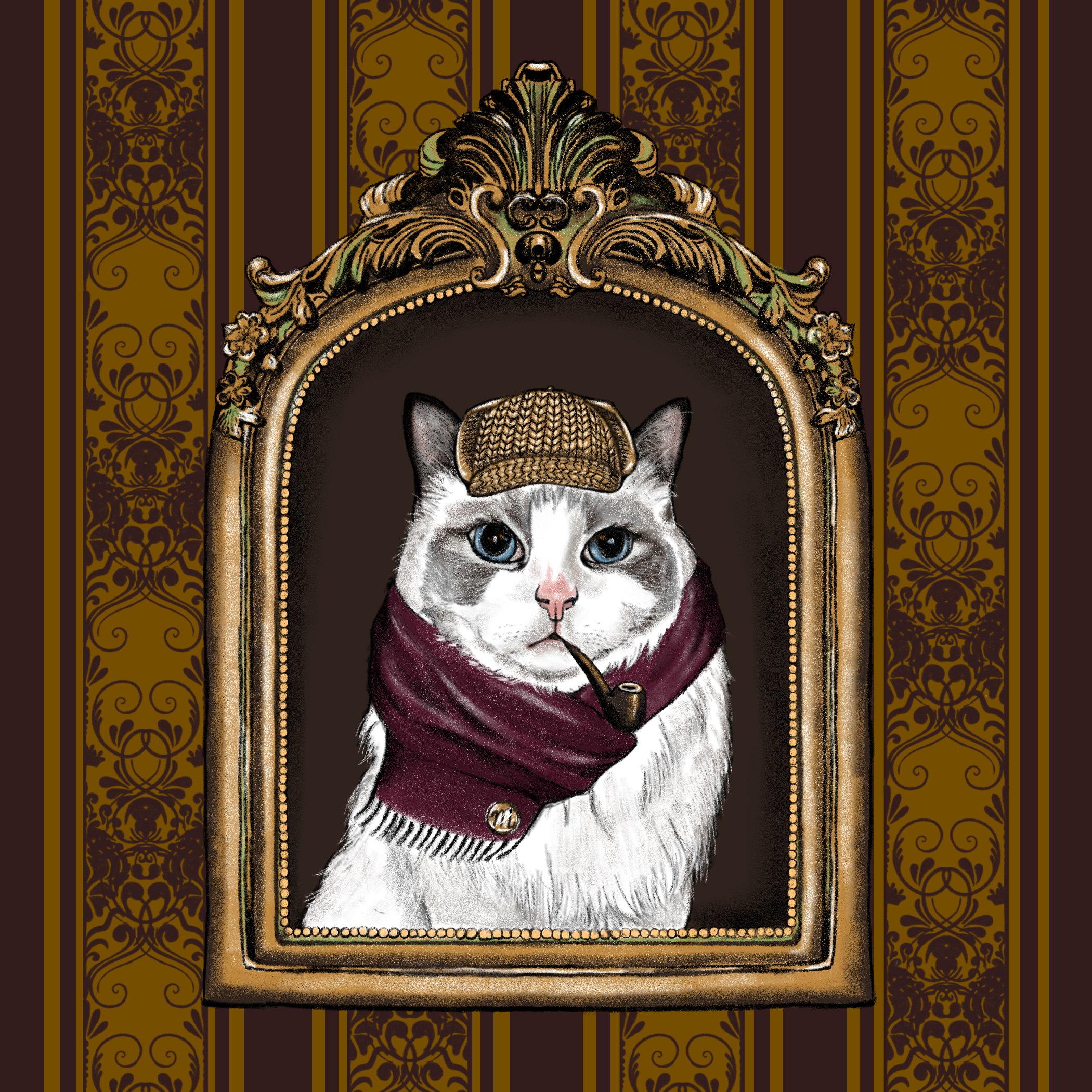 digital pet portrait