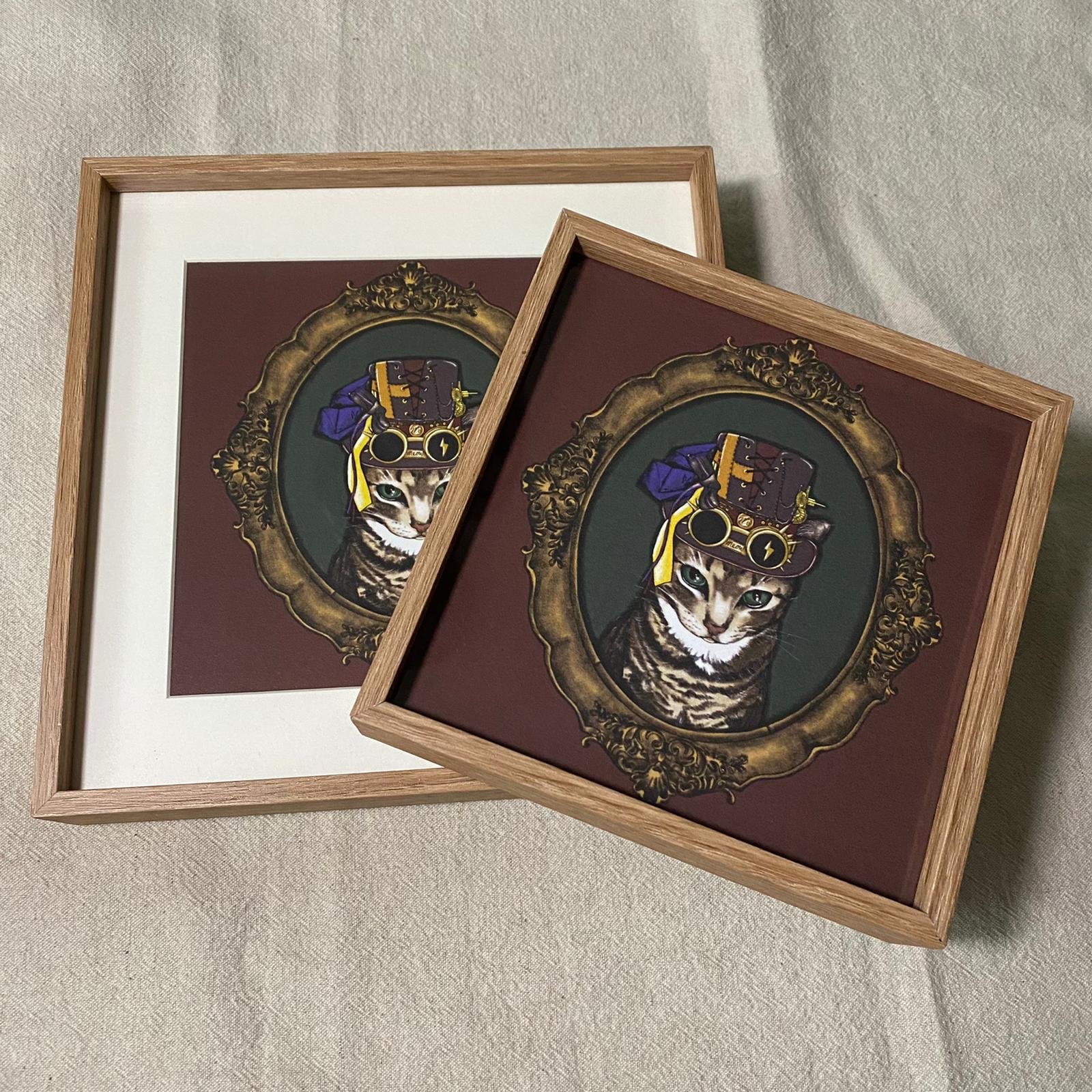digital pet portrait print and frame