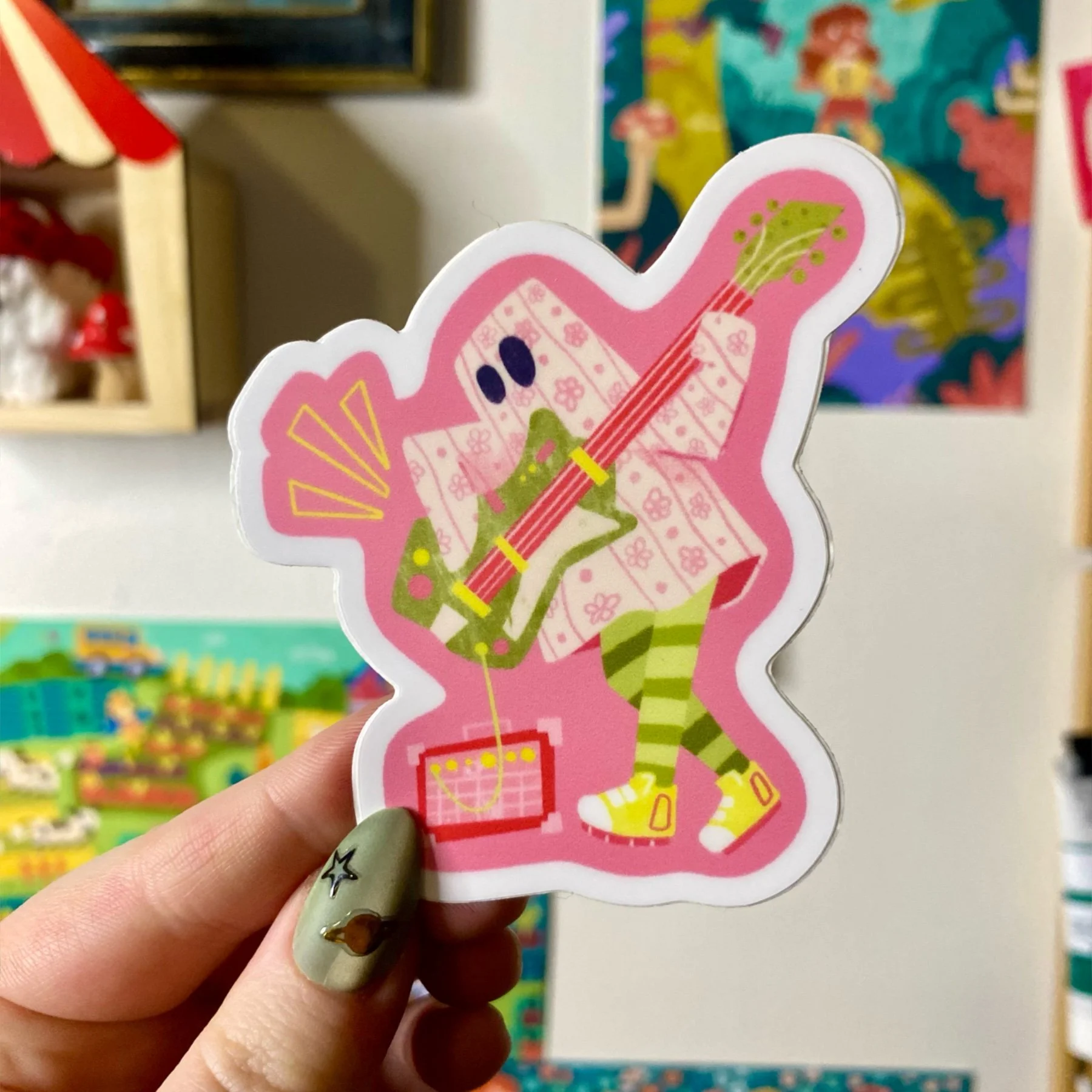 Guitar Ghost Single Sticker