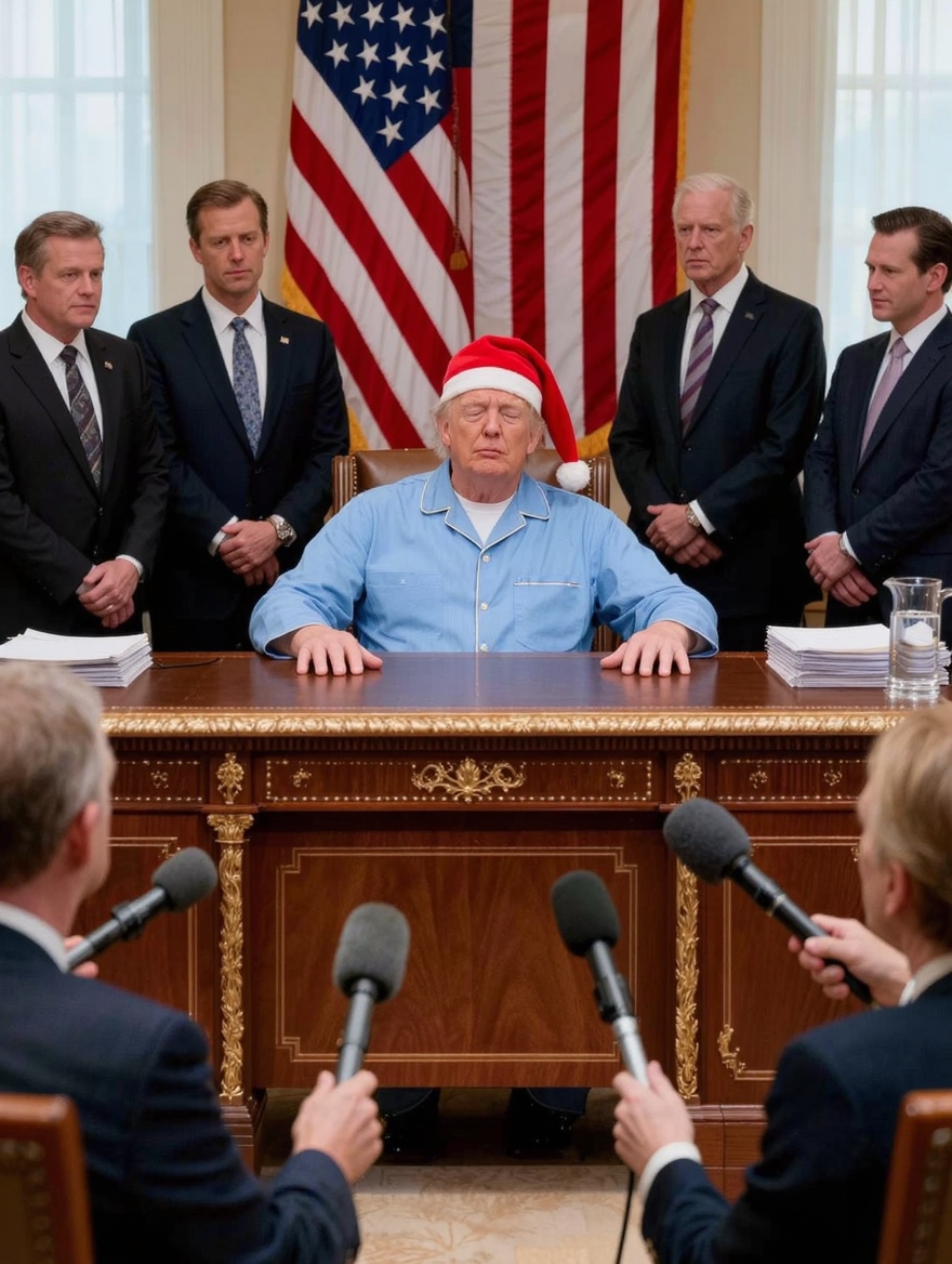 Donald Trump Sleepng at Press Conference