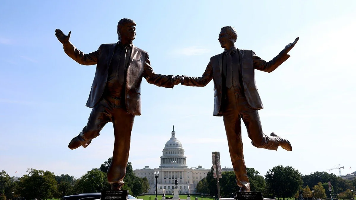 The Love That Dared to Hold Hands: Trump-Epstein Statue Toppled Before Sunrise 2