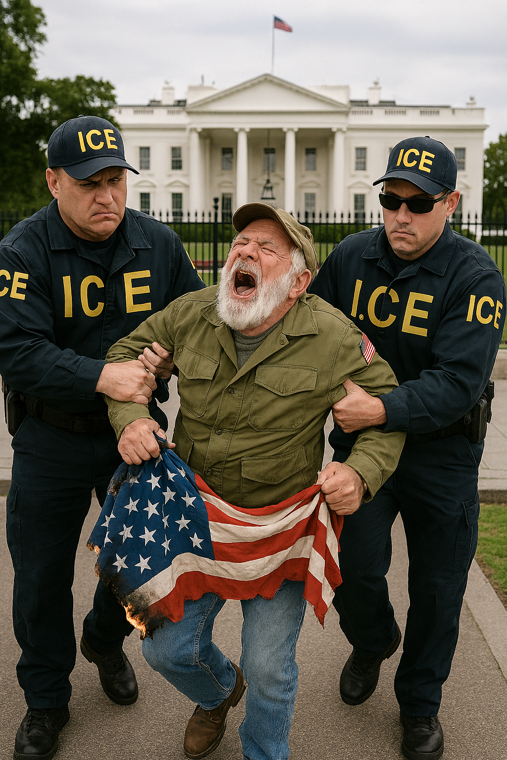 White House Flag-Burner Arrested Hours After Trump’s “No Toasted Symbols” Directive