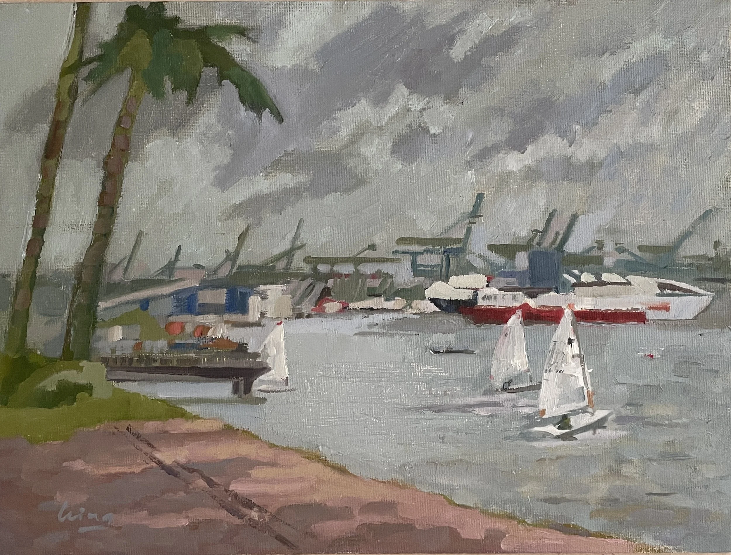 "West Coast Park", 2024, oil on canvas panel, 30x40cm, unframed