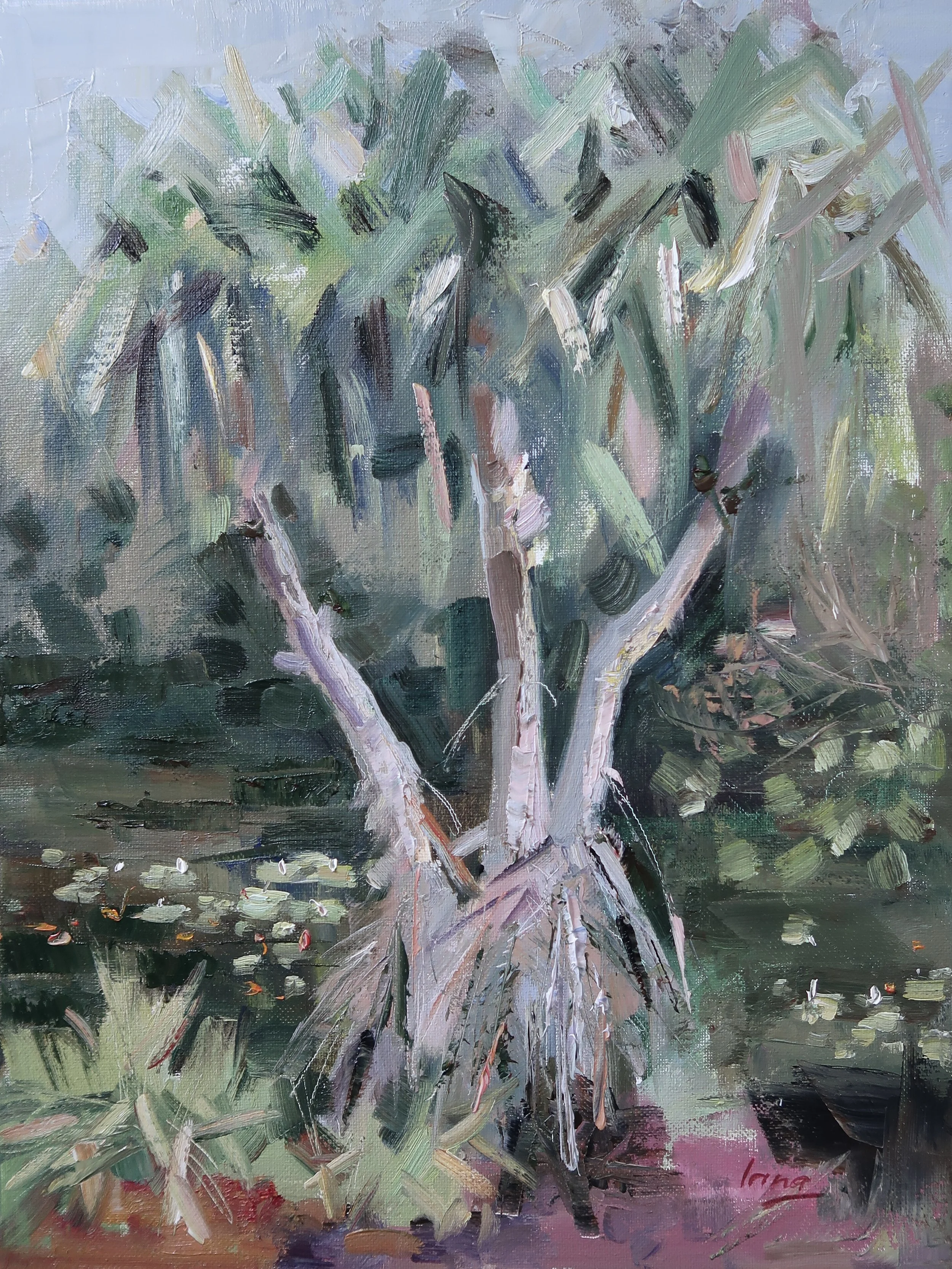 "Entwined" - Oil on canvas, 40x30cm, unframed, 2022 [SGD 1350]