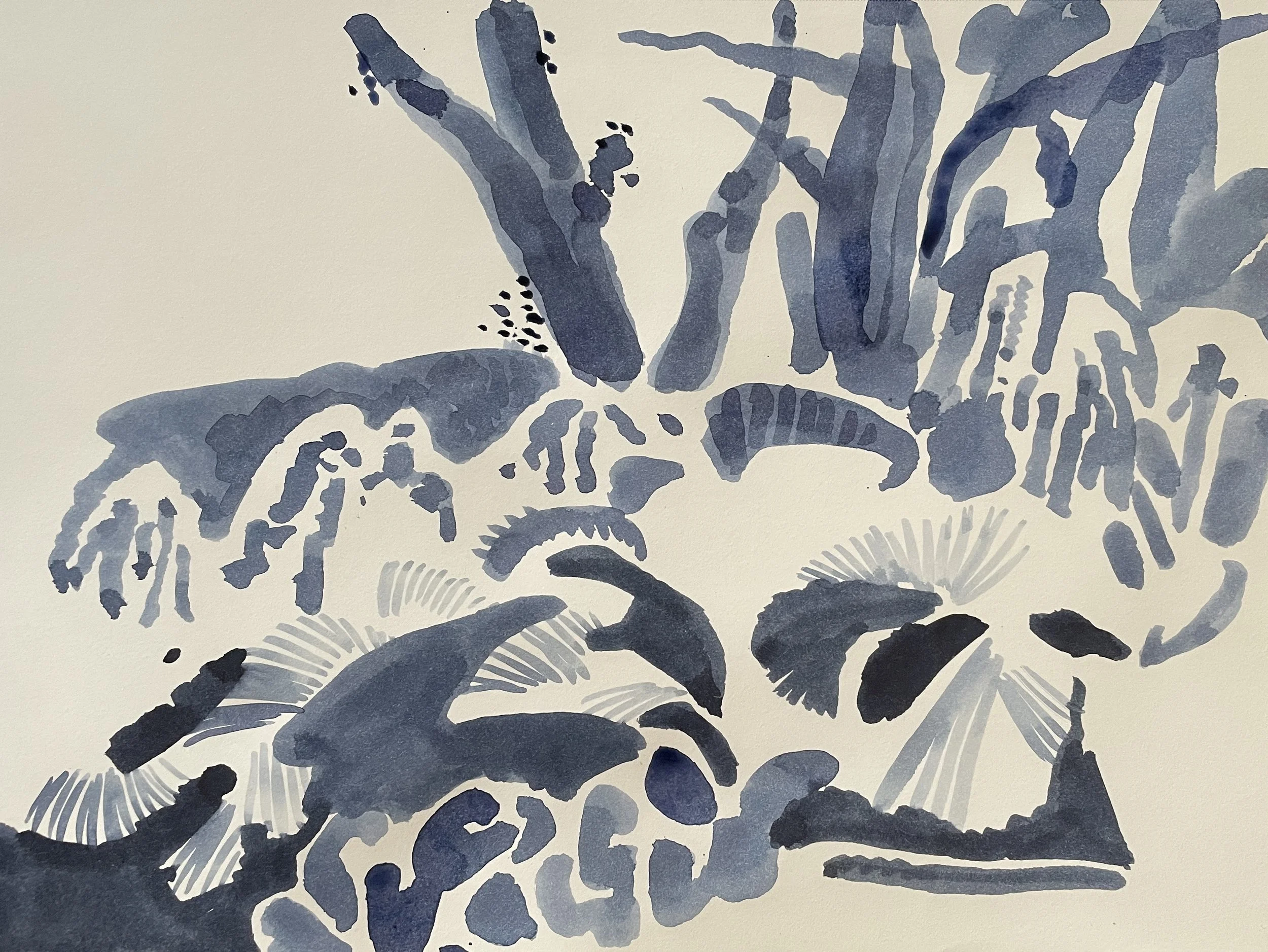 Fort Canning II, 2026, ink on Strathmore paper, 160 gsm, 30.5x22.9 cm, framed in white acid free paper mat, 11x14", SGD 65