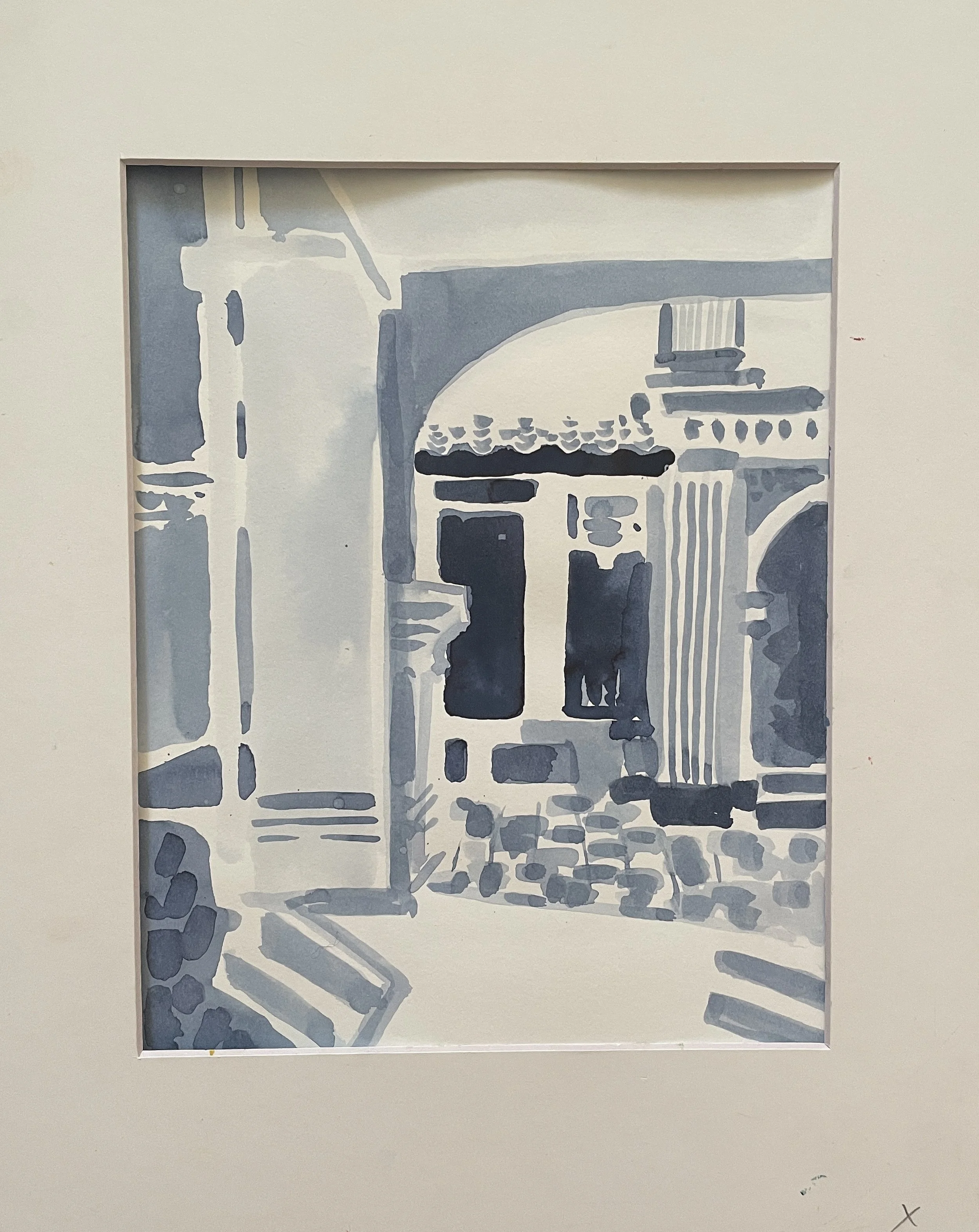 Emerald Hill I, 2026, ink on paper, 200 gsm, acid free, framed in 14x11" white paper frame, protective plastic sleeve, SGD 50

