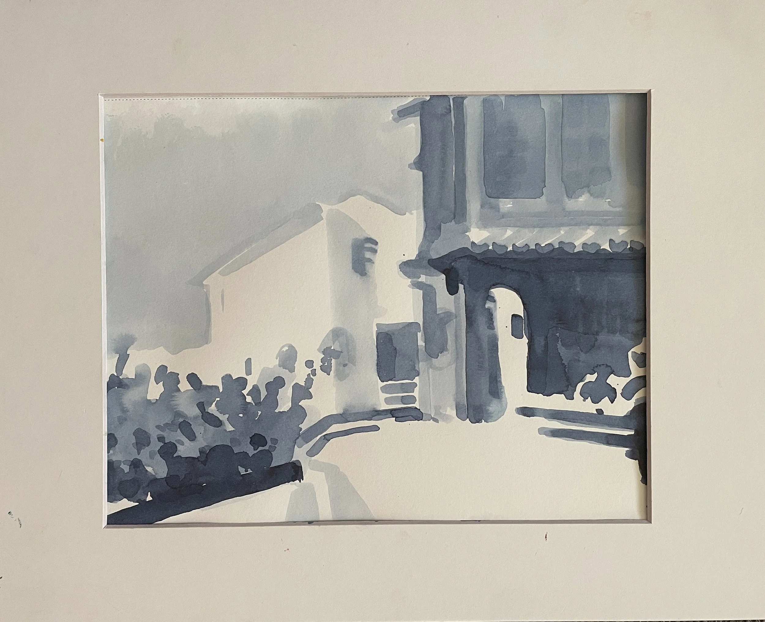Emerald Hill II, 2026, ink on paper, 200 gsm, acid free, framed in 11x14" white paper frame, protective plastic sleeve, SGD 50
