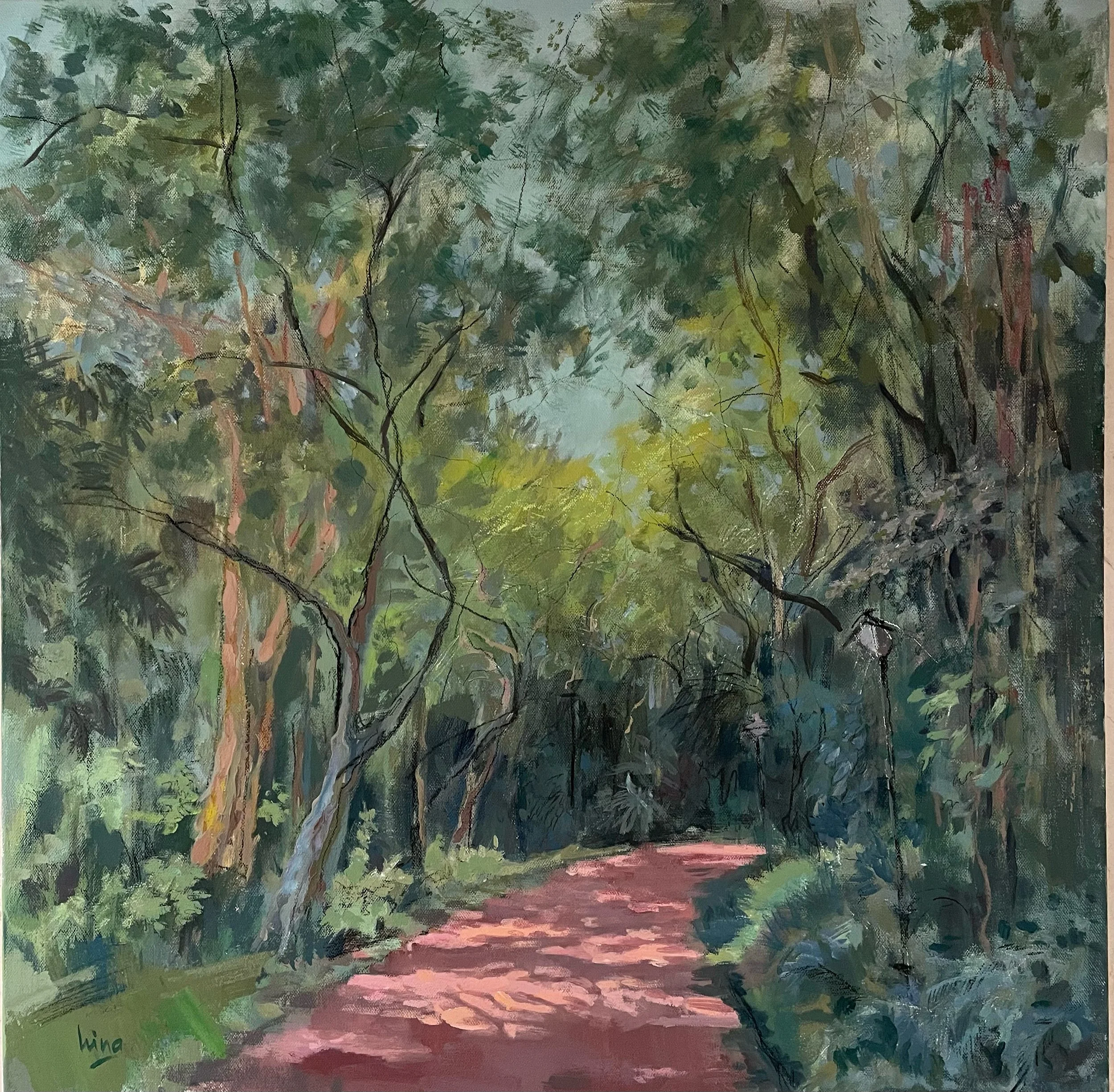 "Shadows in Fort Canning", 2023
Mixed media 
60x60 cm, unframed
[SGD 2500]

