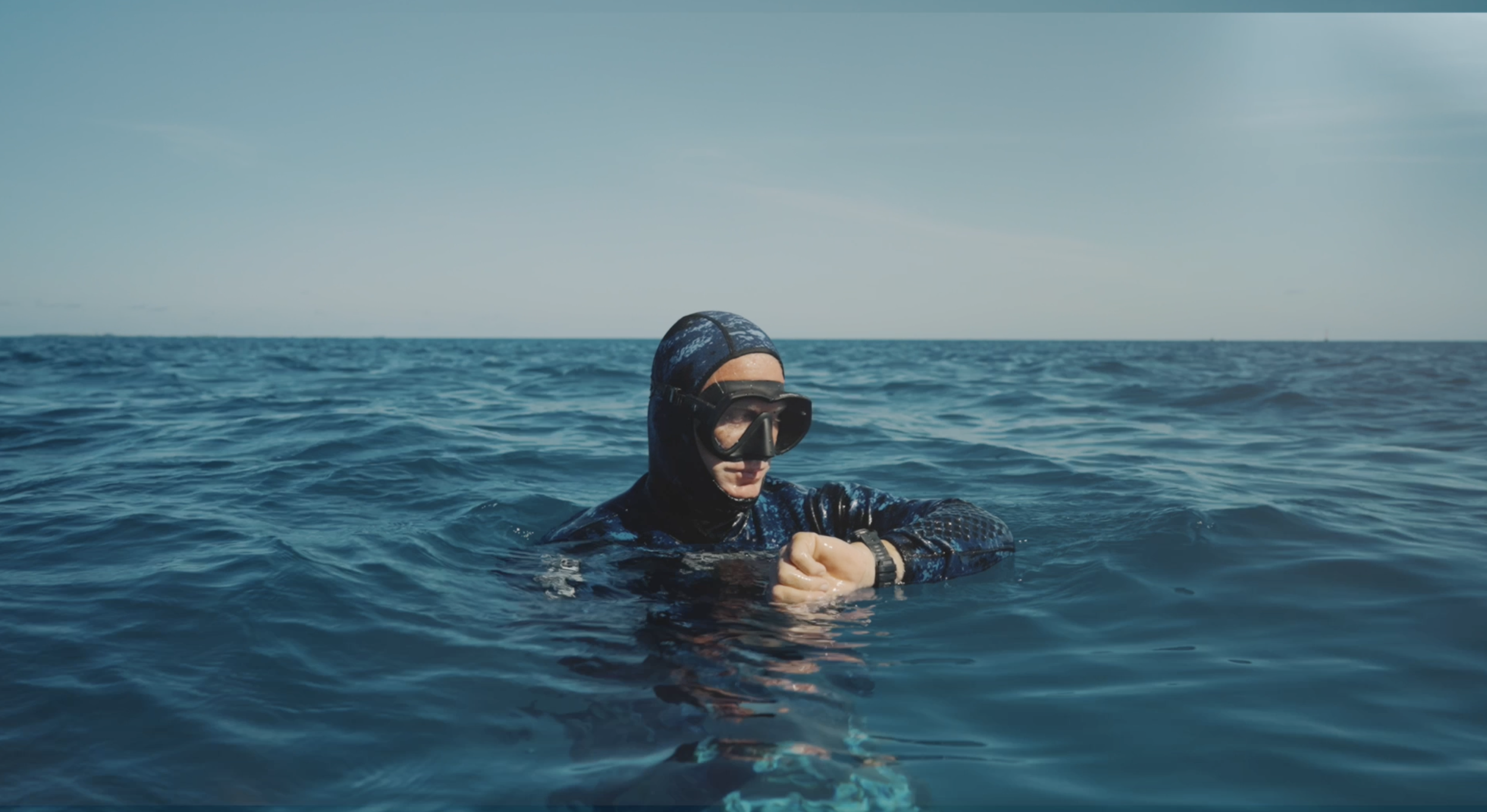 Free diving in French Polynesia