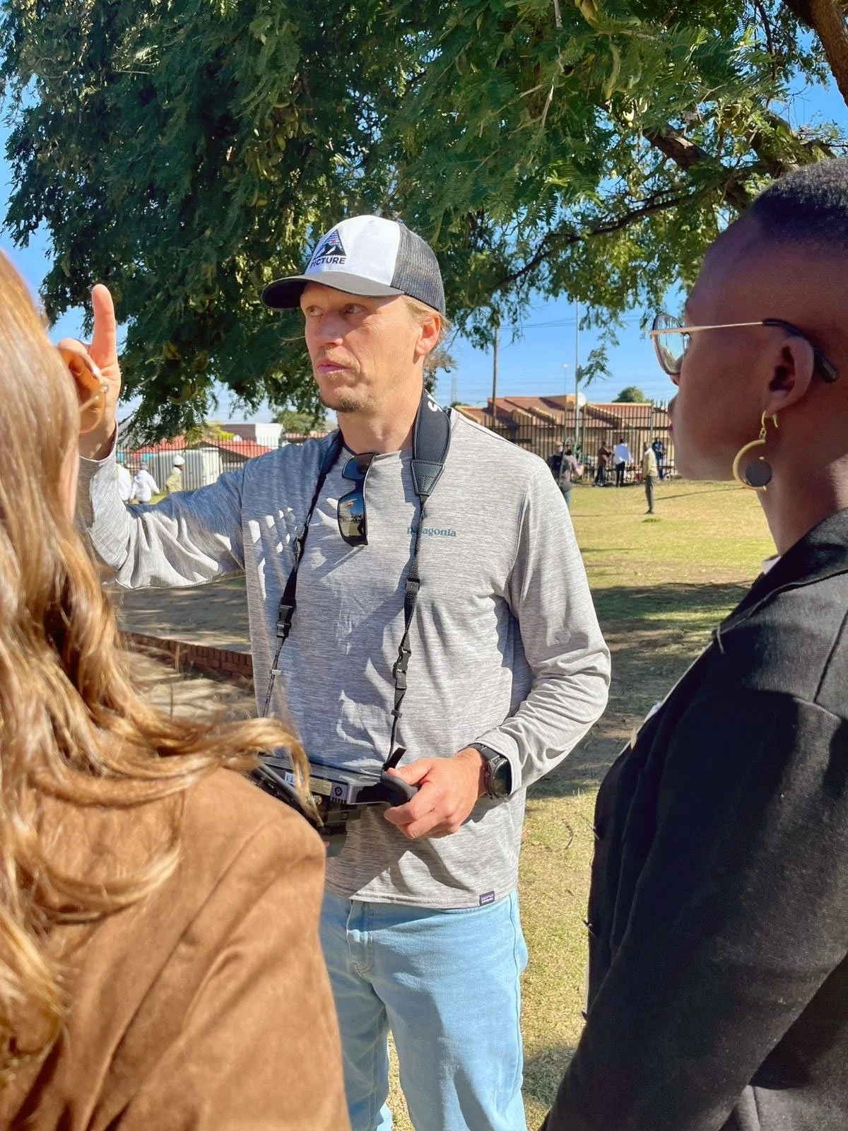 Working as a director on film shoot at a local school in Johannesburg