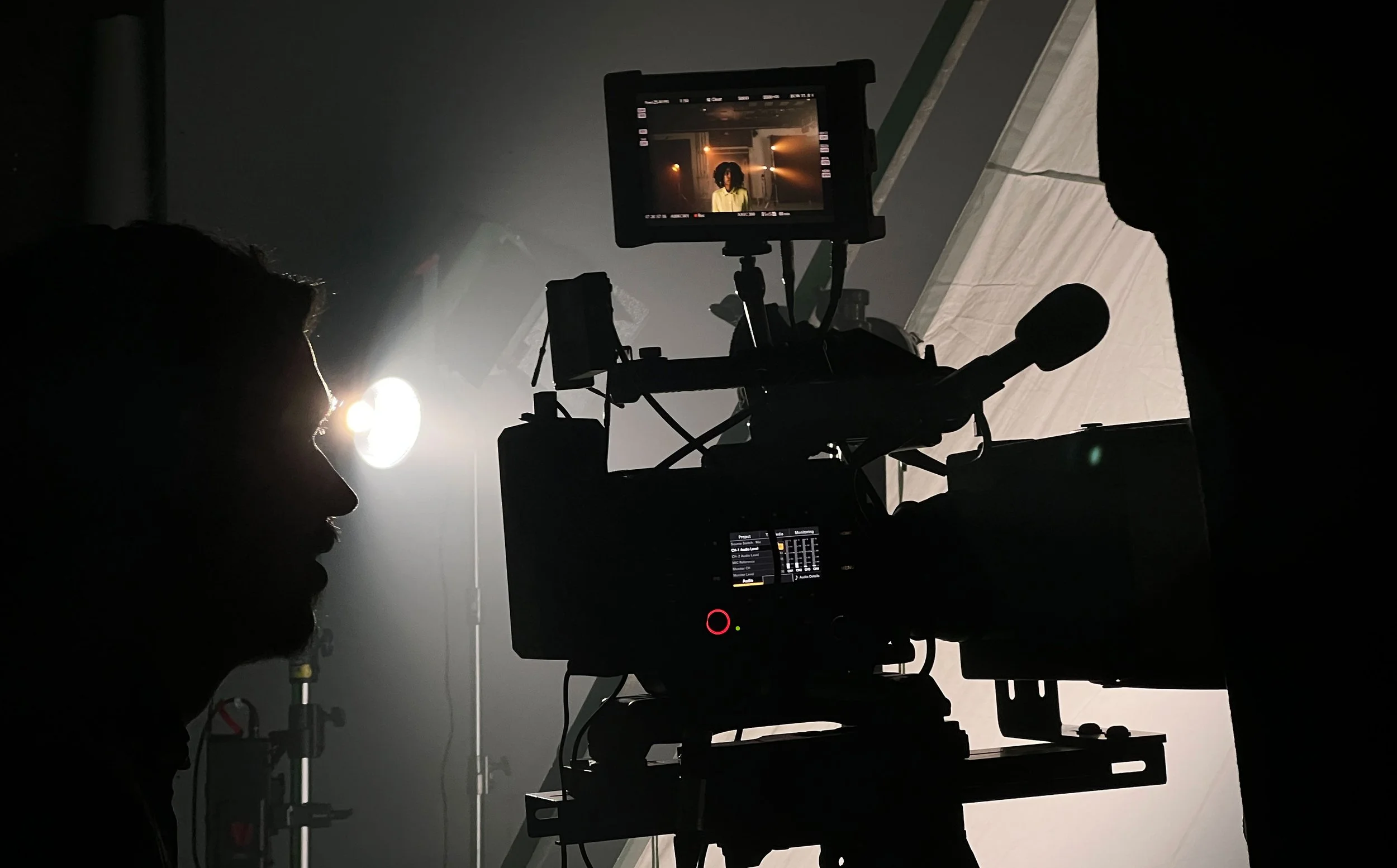 Behind the scenes at shoot for Novo Nordisk in Birmingham UK.