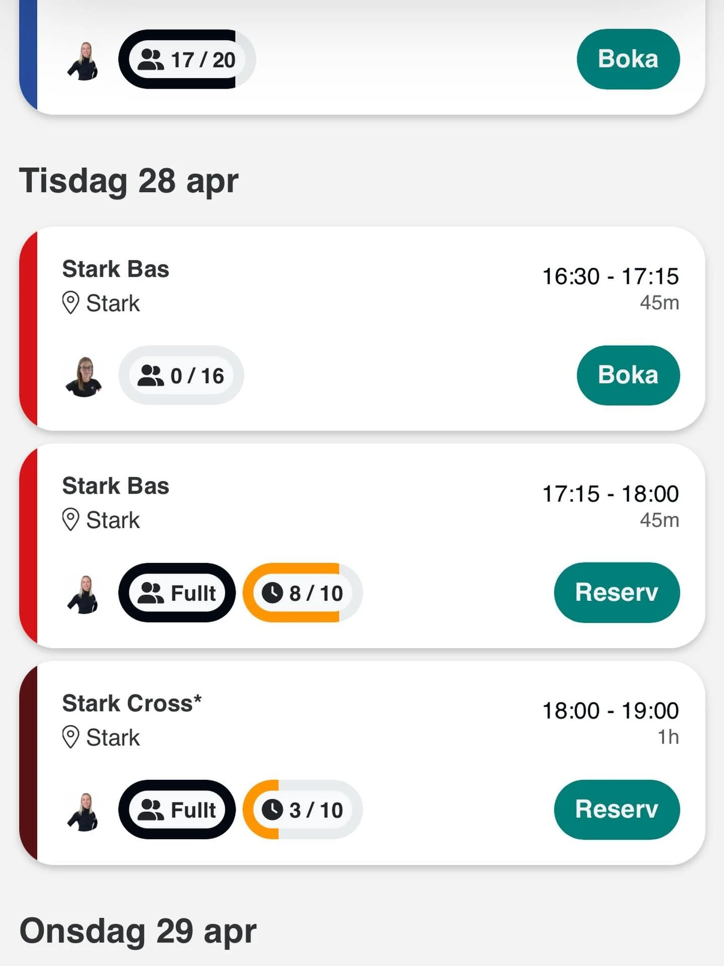 Ni starkmedlemmar har verkligen kommit ig&aring;ng med tr&auml;ningen igen efter alla f&ouml;rkylningar i februari. 💪😃 Vi sl&auml;ngde d&auml;rf&ouml;r in ett extra pass med Emma imorgon kl. 16:30. In och boka! 🏋️&zwj;♀️🖤