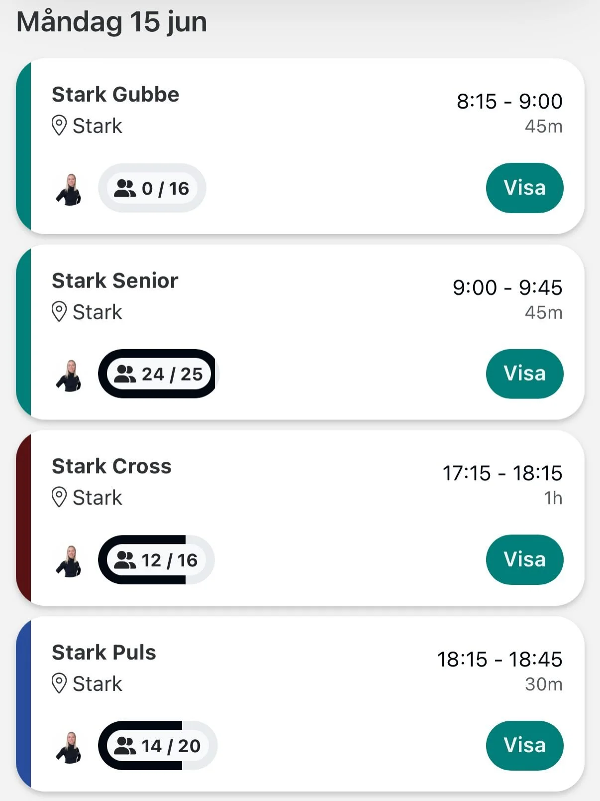 9 pers har provat p&aring; Stark Gubbe - 9 pers vill forts&auml;tta! 🥳 Vi &auml;r &ouml;verrens om att starta redan n&auml;sta vecka, p&aring; m&aring;ndag 08:15. 

Nu ligger passet i schemat. Bokningsbart f&ouml;r Starks medlemmar. &Auml;r du inte 