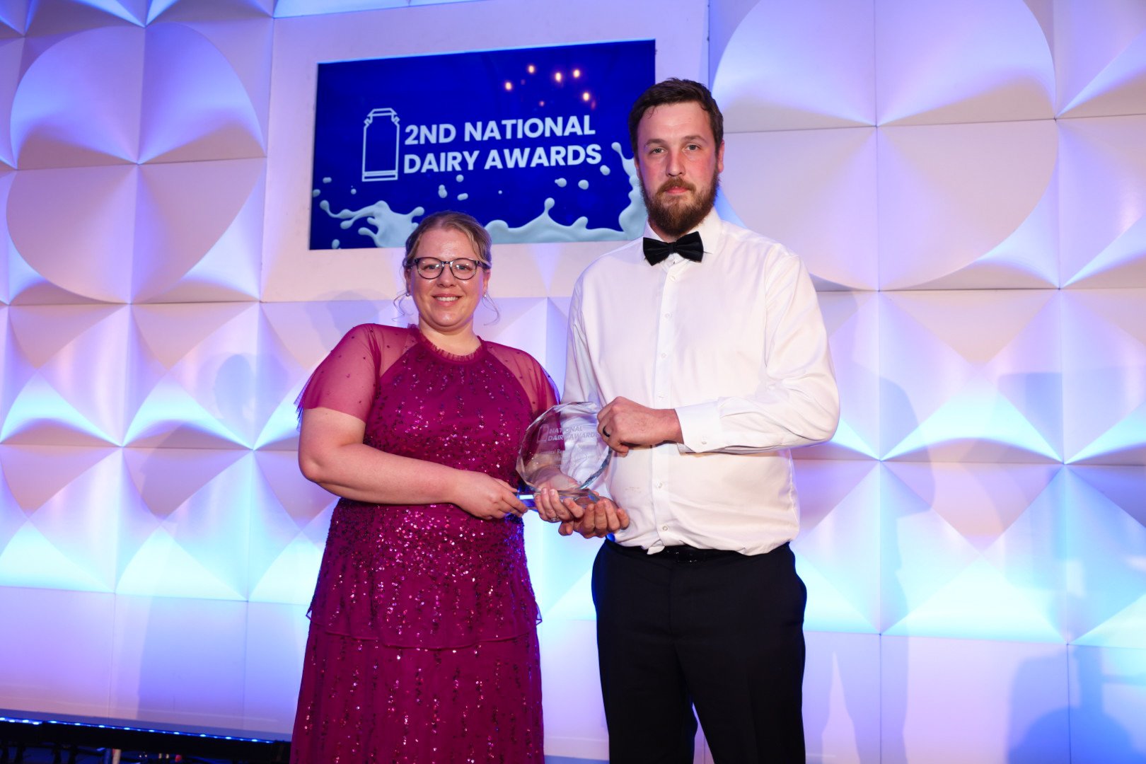 Claire Bailey Archibald, Area Sales Manager, Germinal presented the Germinal Responsible Dairy Grassland Manager of the year at the National Dairy Awards to Martin Ryan.
