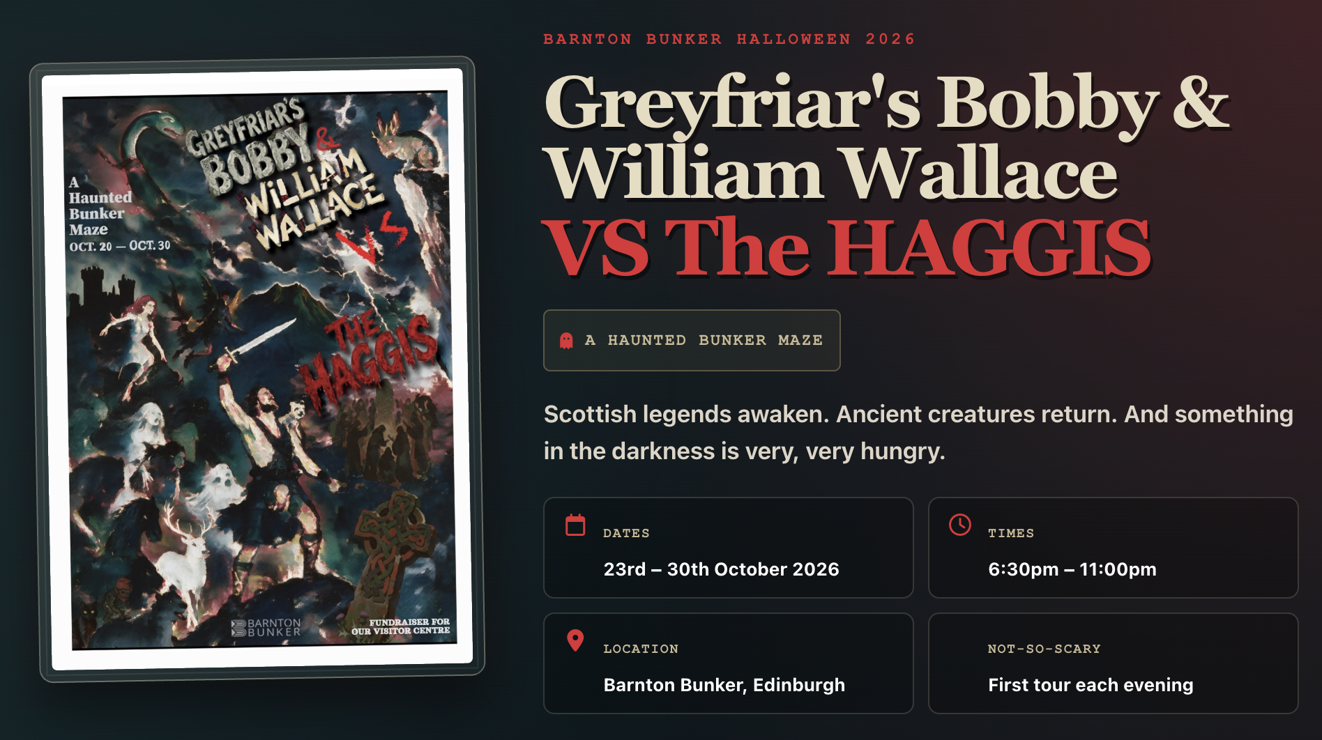Greyfriar's Bobby &amp; William Wallace VS The HAGGIS | Haunted Bunker Maze