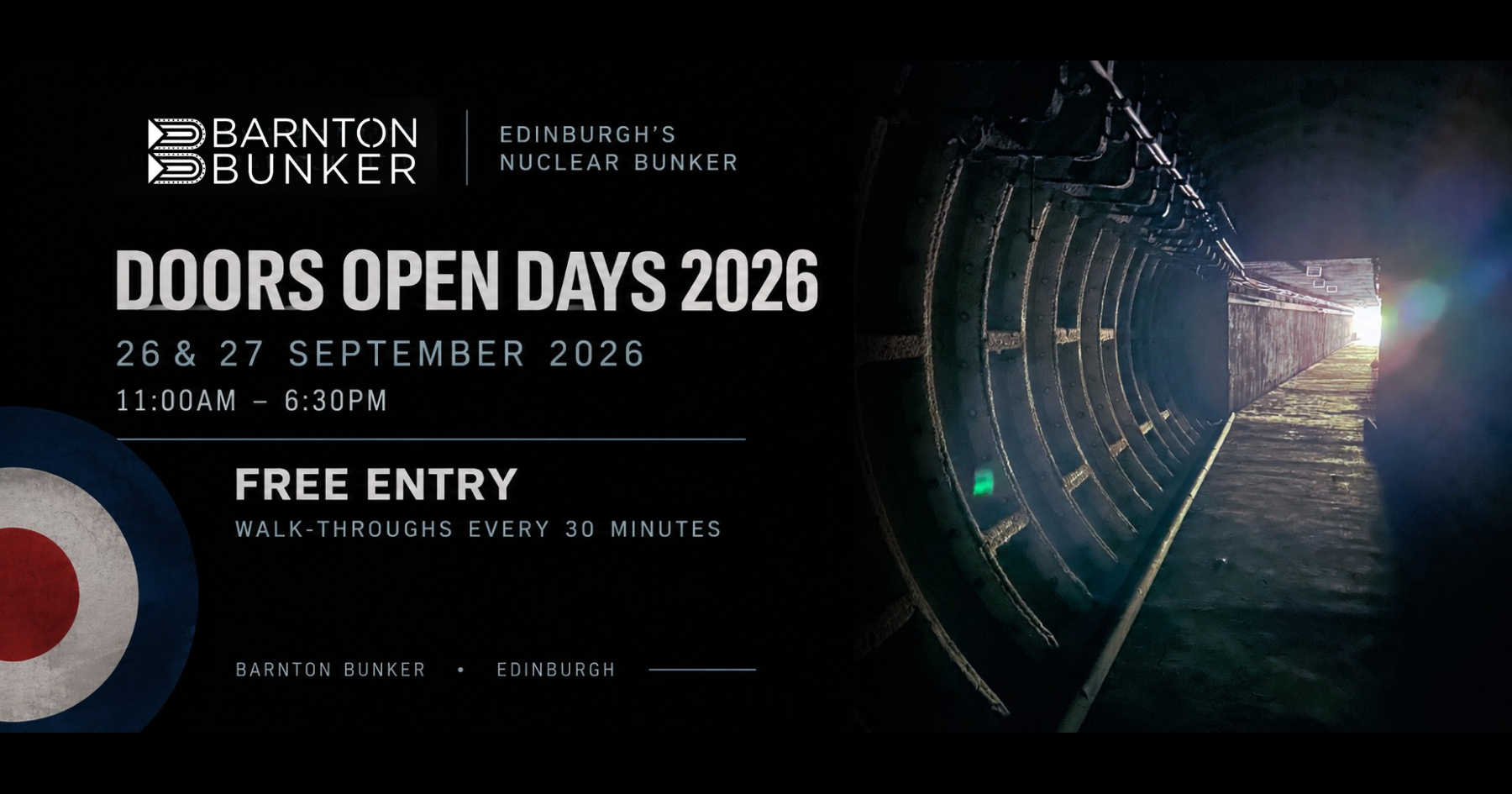 Doors Open Days 2026 at Barnton Bunker