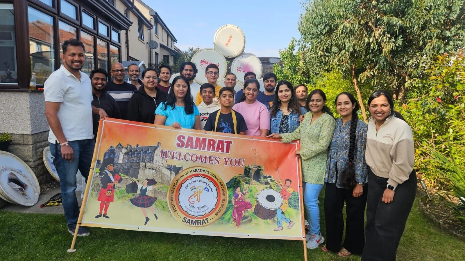 The Samrat drumming group
