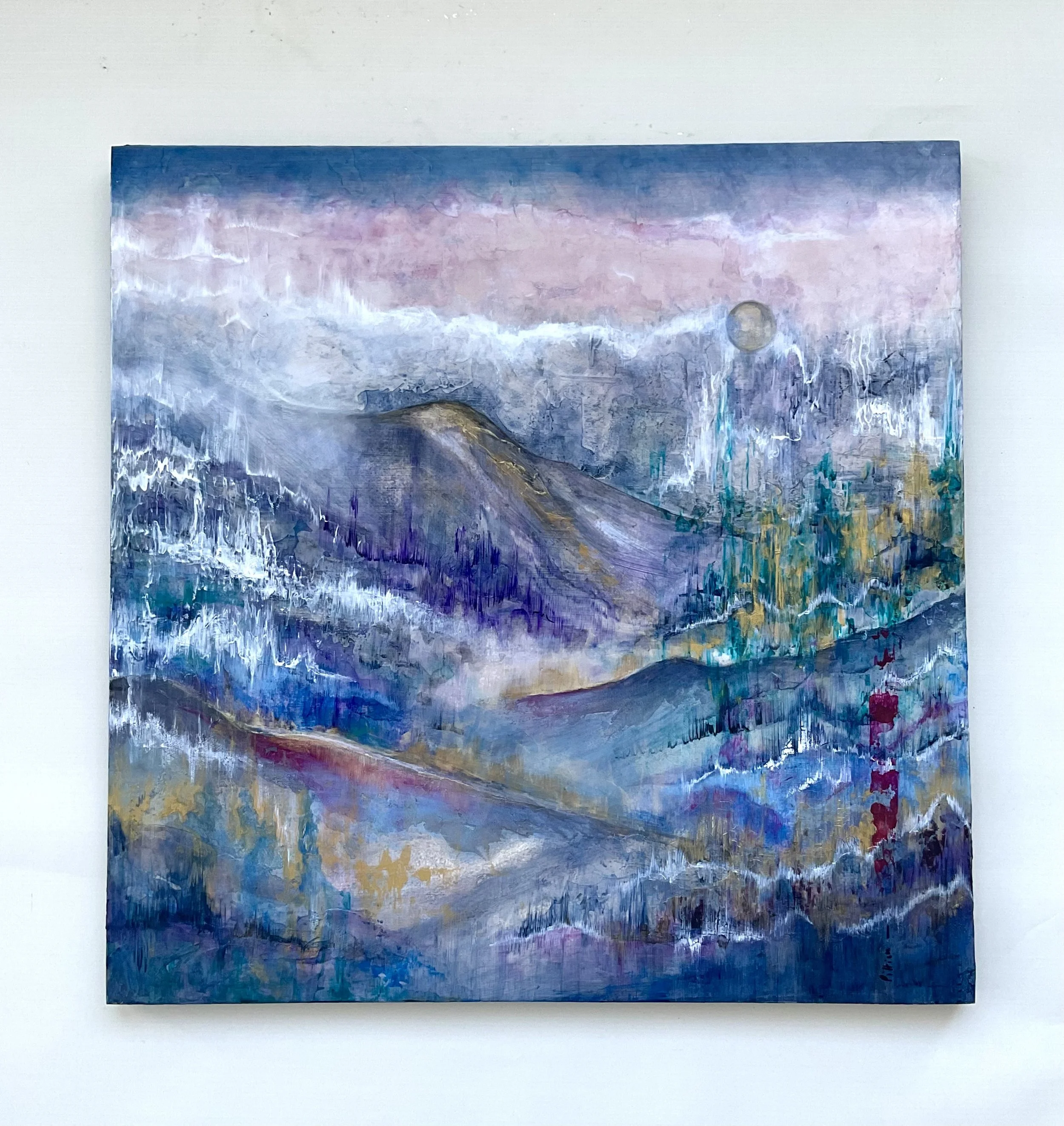 Blue mountain by moonlight 