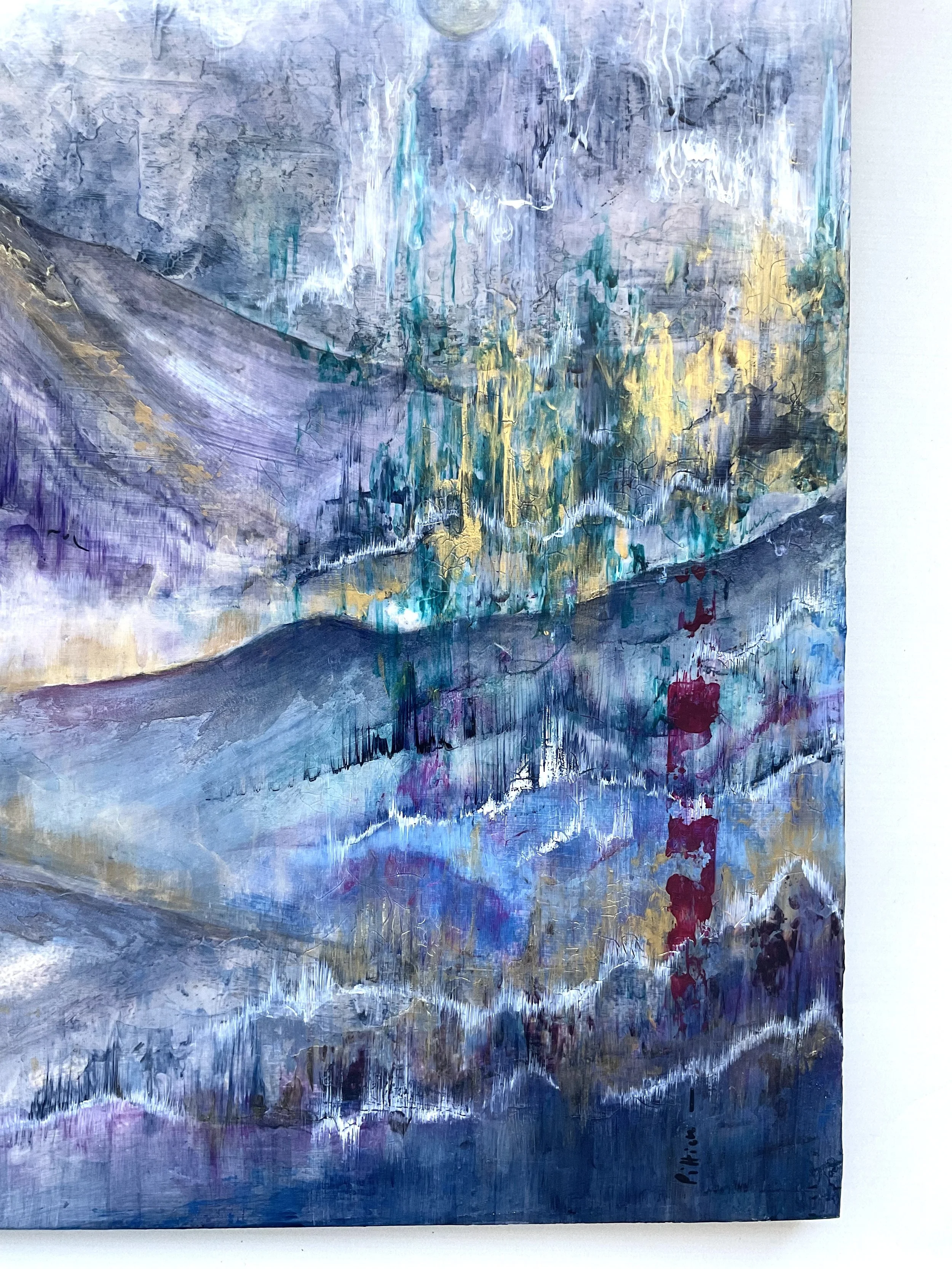 Blue mountain by moonlight - close up