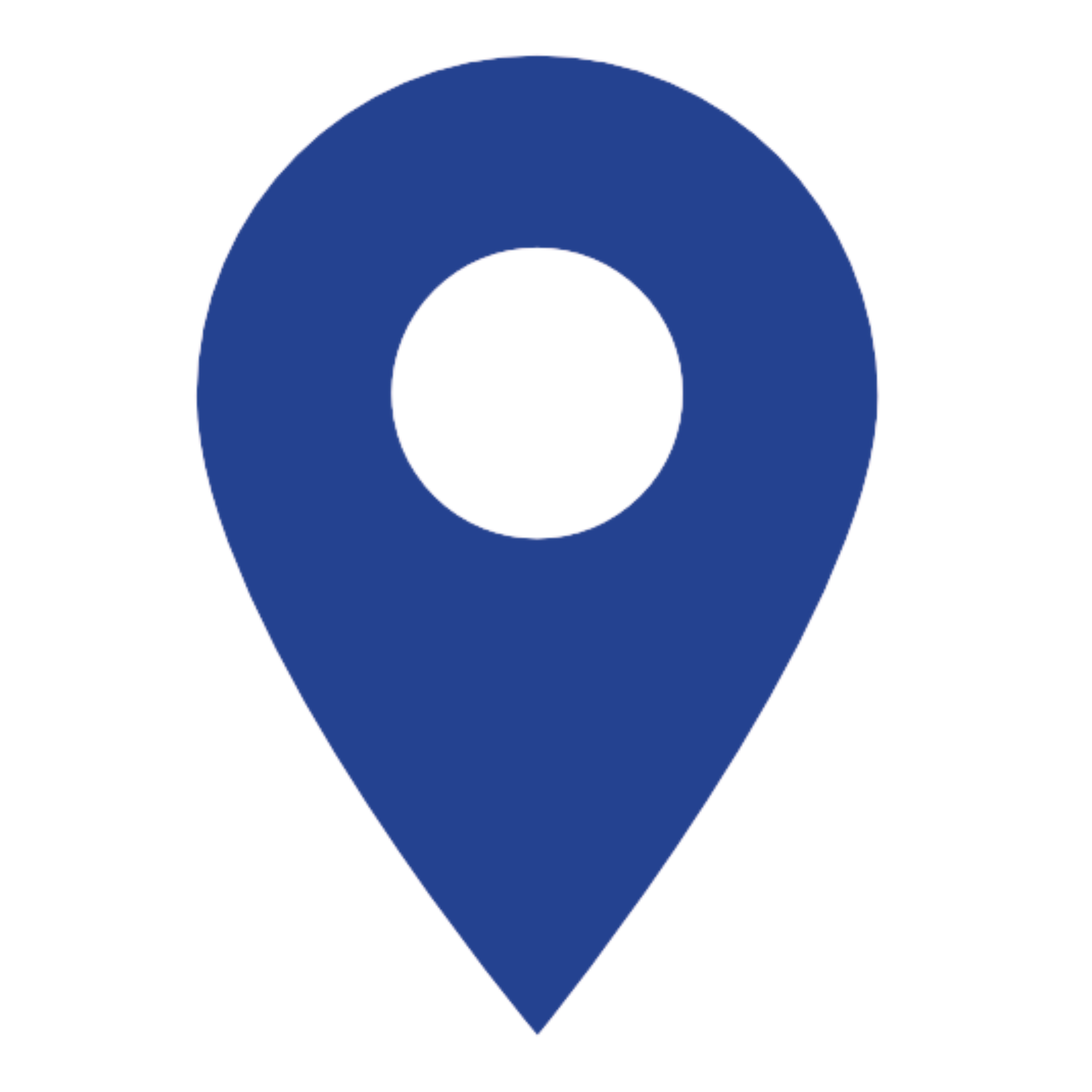 Blue location pin icon.