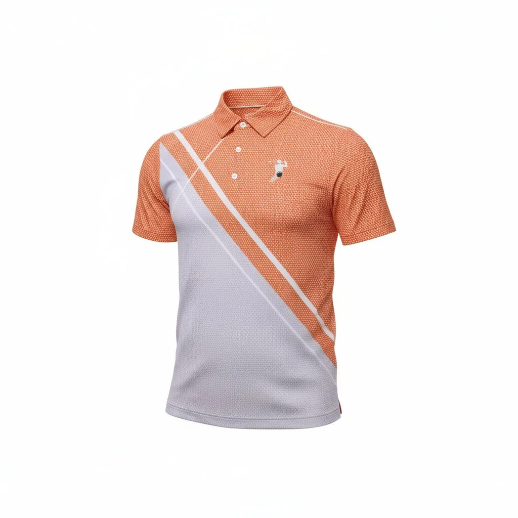 SFS TEE TIME POLO (Orange & Gray)