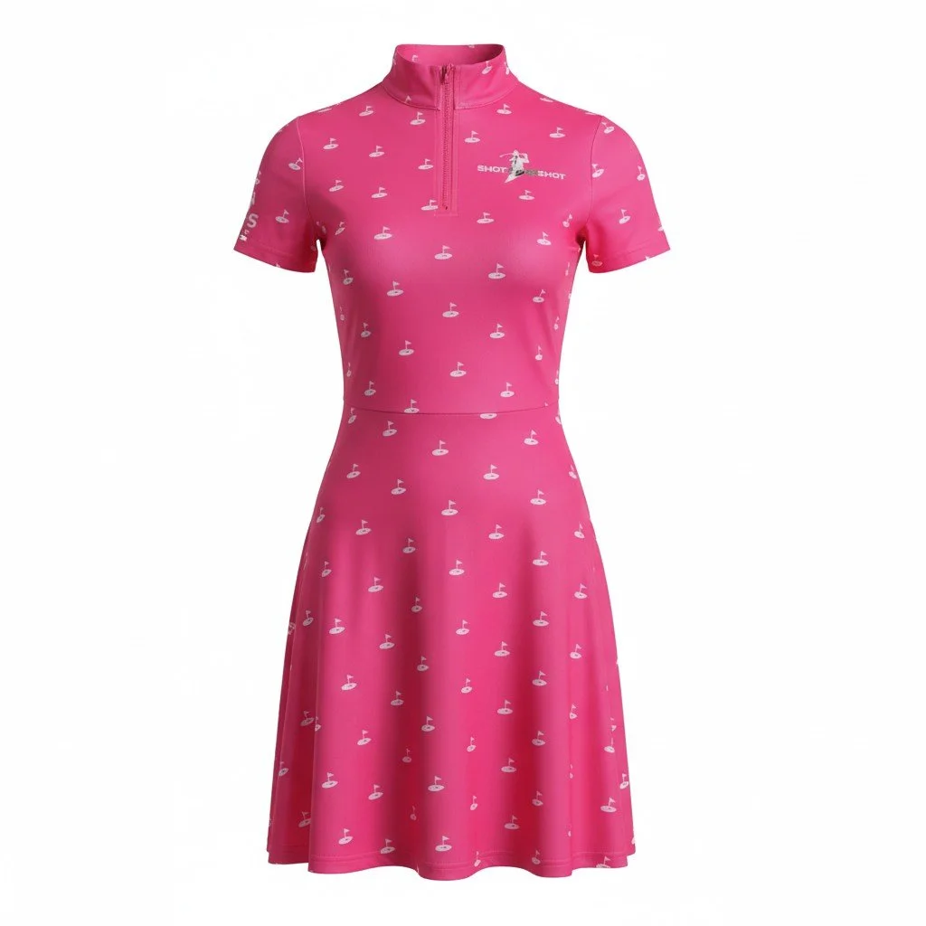 THE SHOT FORE SHOT PREMIUM GOLF DRESS (Hot Pink)