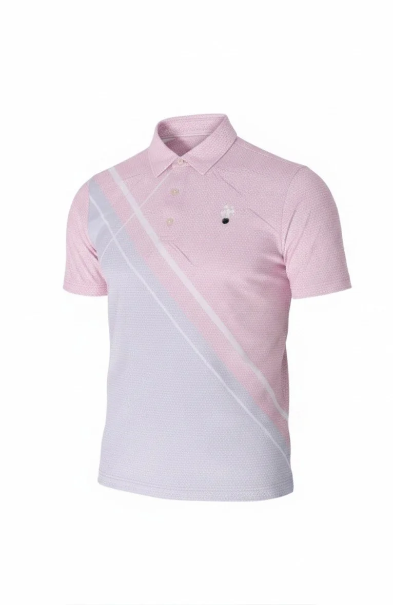 SFS TEE TIME POLO (Pink & Gray)