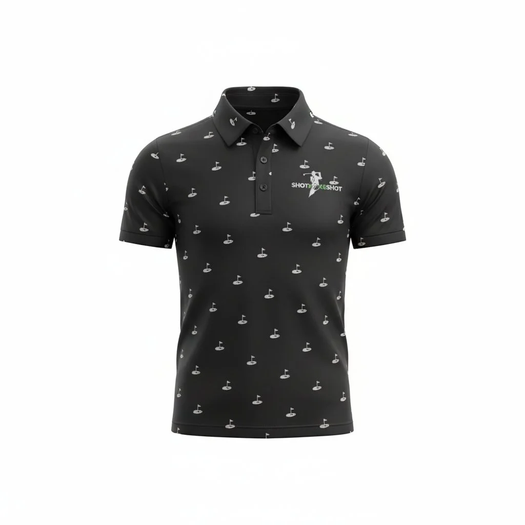 SHOT FORE SHOT PREMIUM POLO (Black & White)
