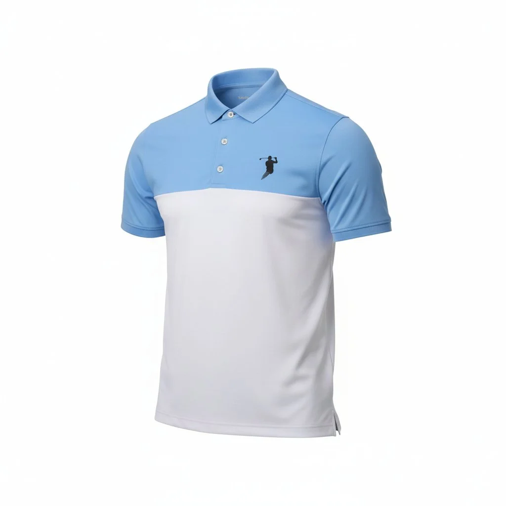 SFS COLOR BLOCK PREMIUM POLO (Sky Blue & White)