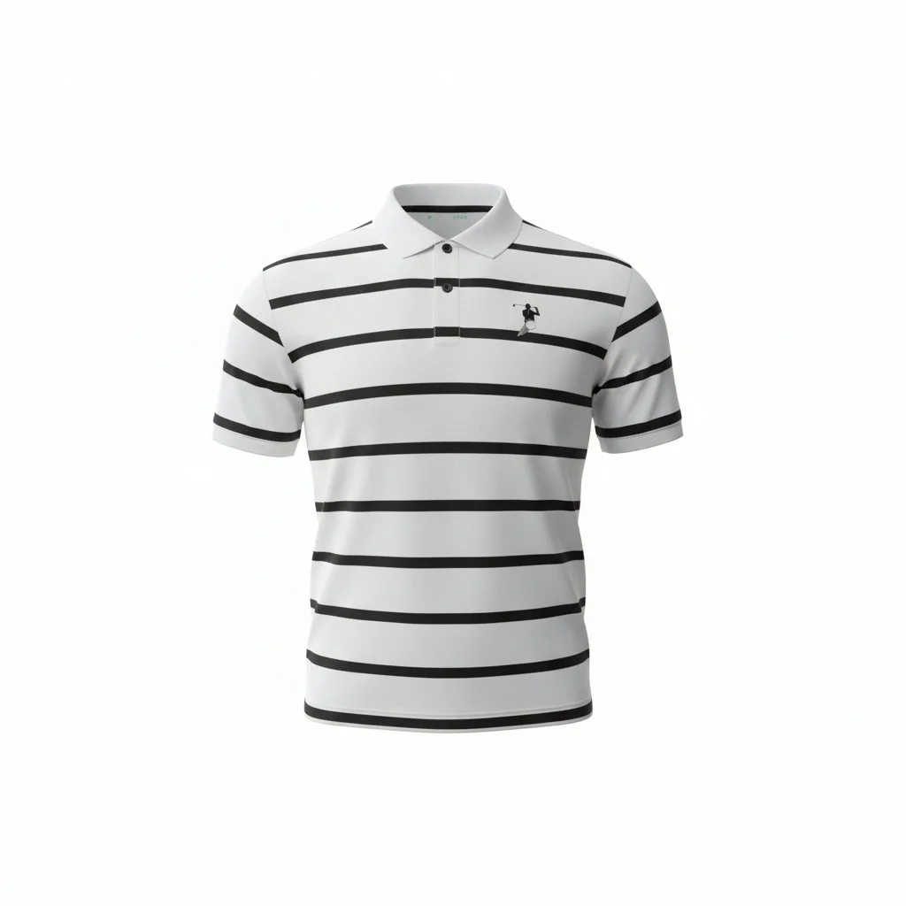 SFS THE FOUNDER POLO (White w/ Black Stripes)