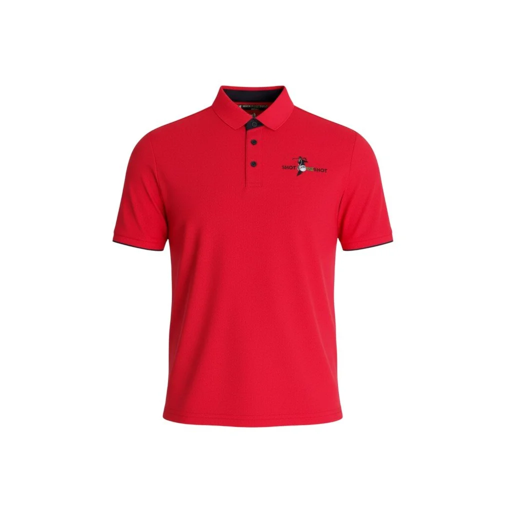SHOT FORE SHOT TWO-TONED POLO (Red W/ Black)