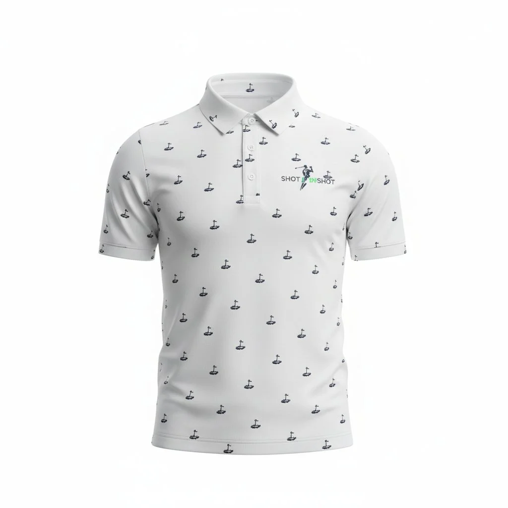 SHOT FORE SHOT PREMIUM POLO (White & Black)